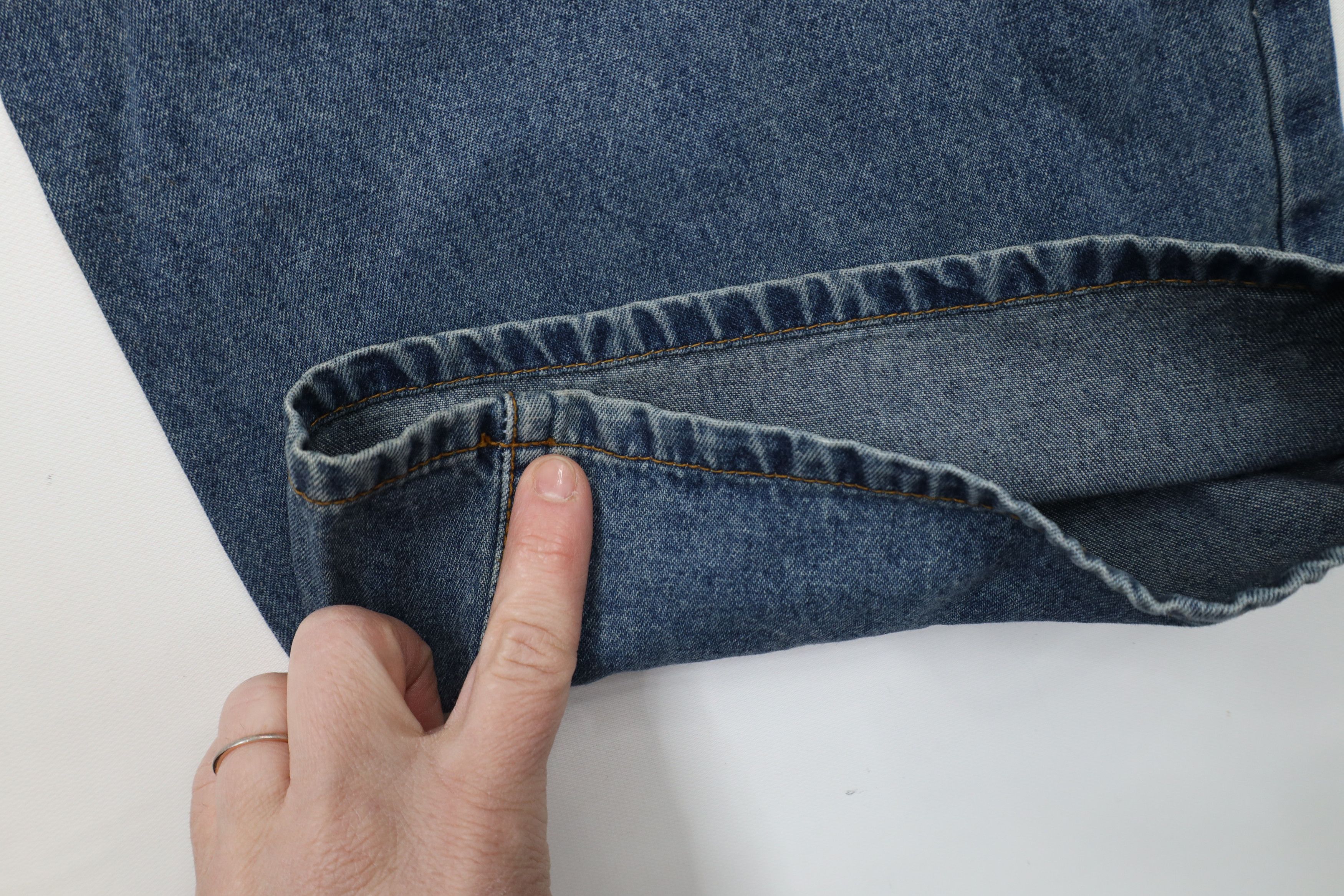Vintage Vintage 90s Streetwear Patchwork Wide Leg Bell Bottoms Jeans Size 22" - 15 Thumbnail