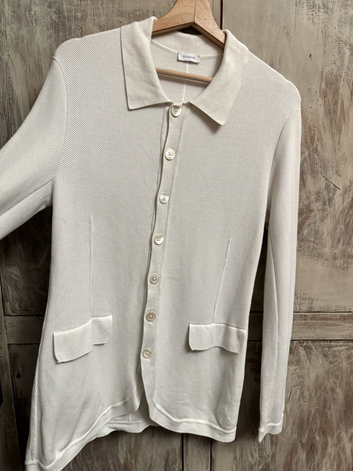 Jil Sander × Raf Simons jil sander raf simons knit jacket off white 48 slim Size US M / EU 48-50 / 2 - 7 Thumbnail
