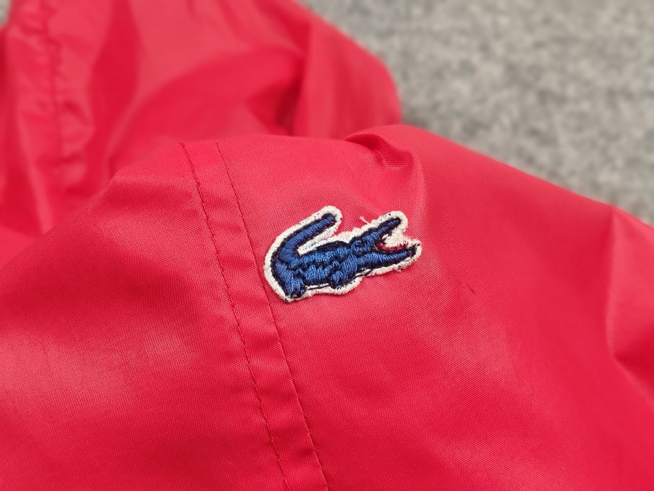 Lacoste Vintage 80's lacoste Alligator Nylon Red Light Zip Jacket Size US L / EU 52-54 / 3 - 10 Thumbnail