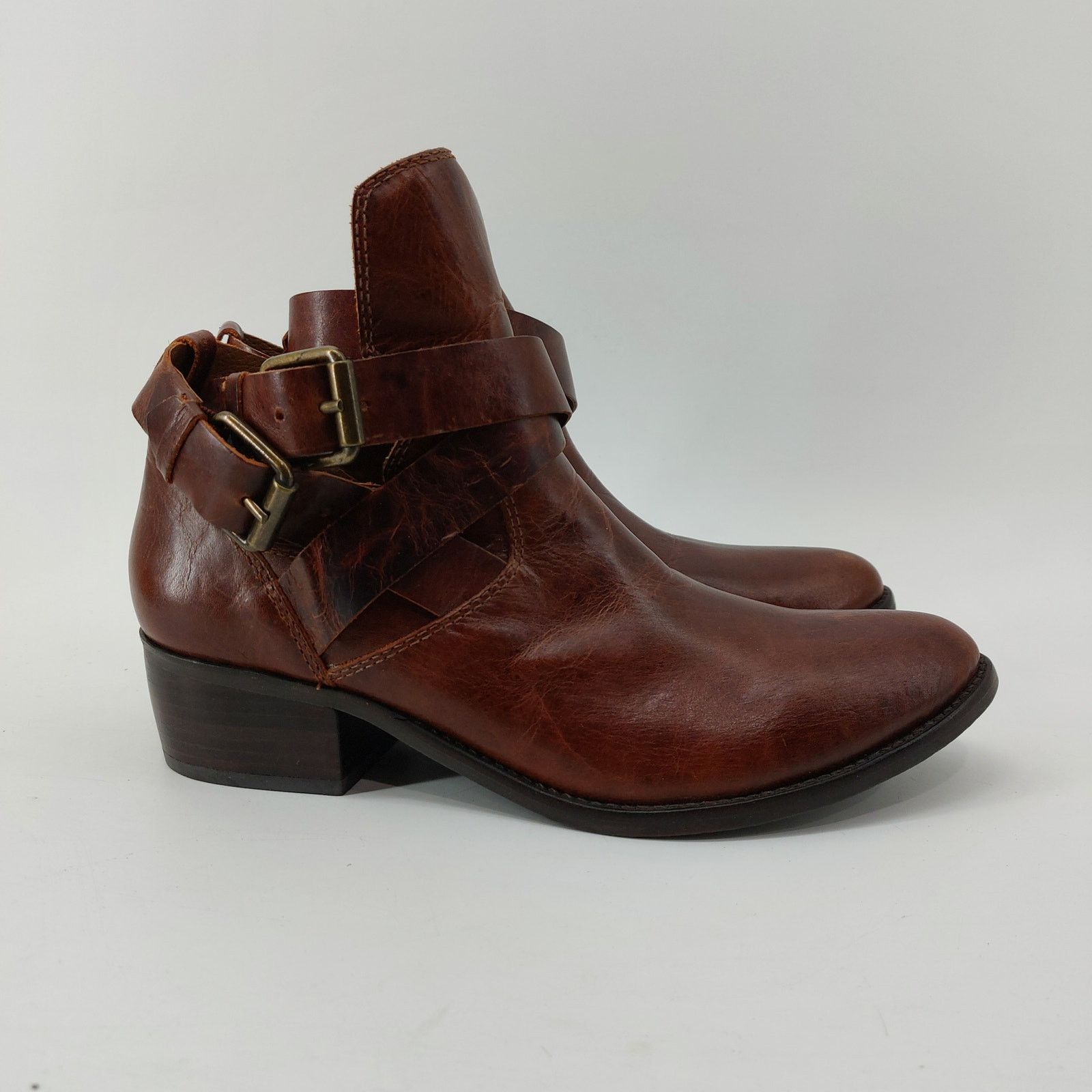 Matisse Matisse Raider Booties Made In Brazil US 10 M Leather Buckle Size US 10 / IT 40 - 3 Thumbnail
