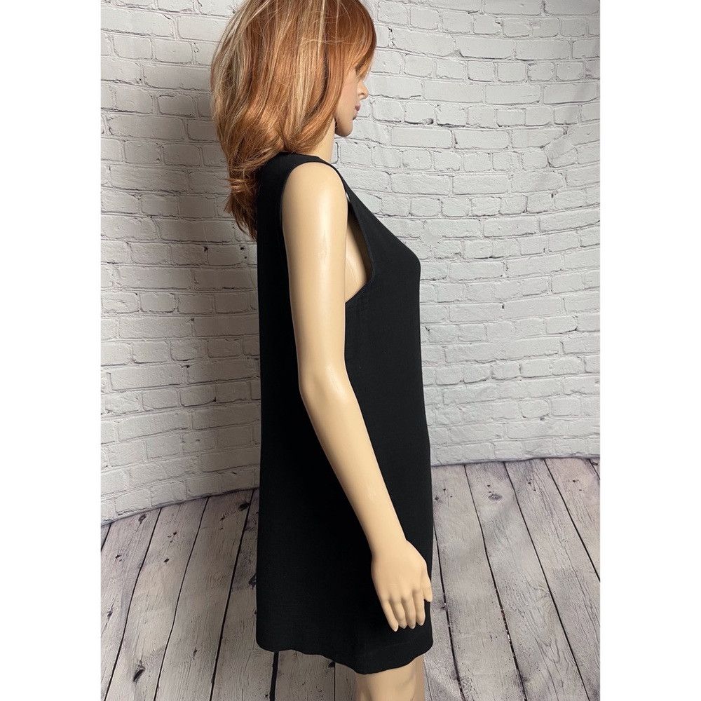 L'AGENCE New L'Agence Cotton Wool Black Sleeveless Dress Size M Size M / US 6-8 / IT 42-44 - 2 Thumbnail