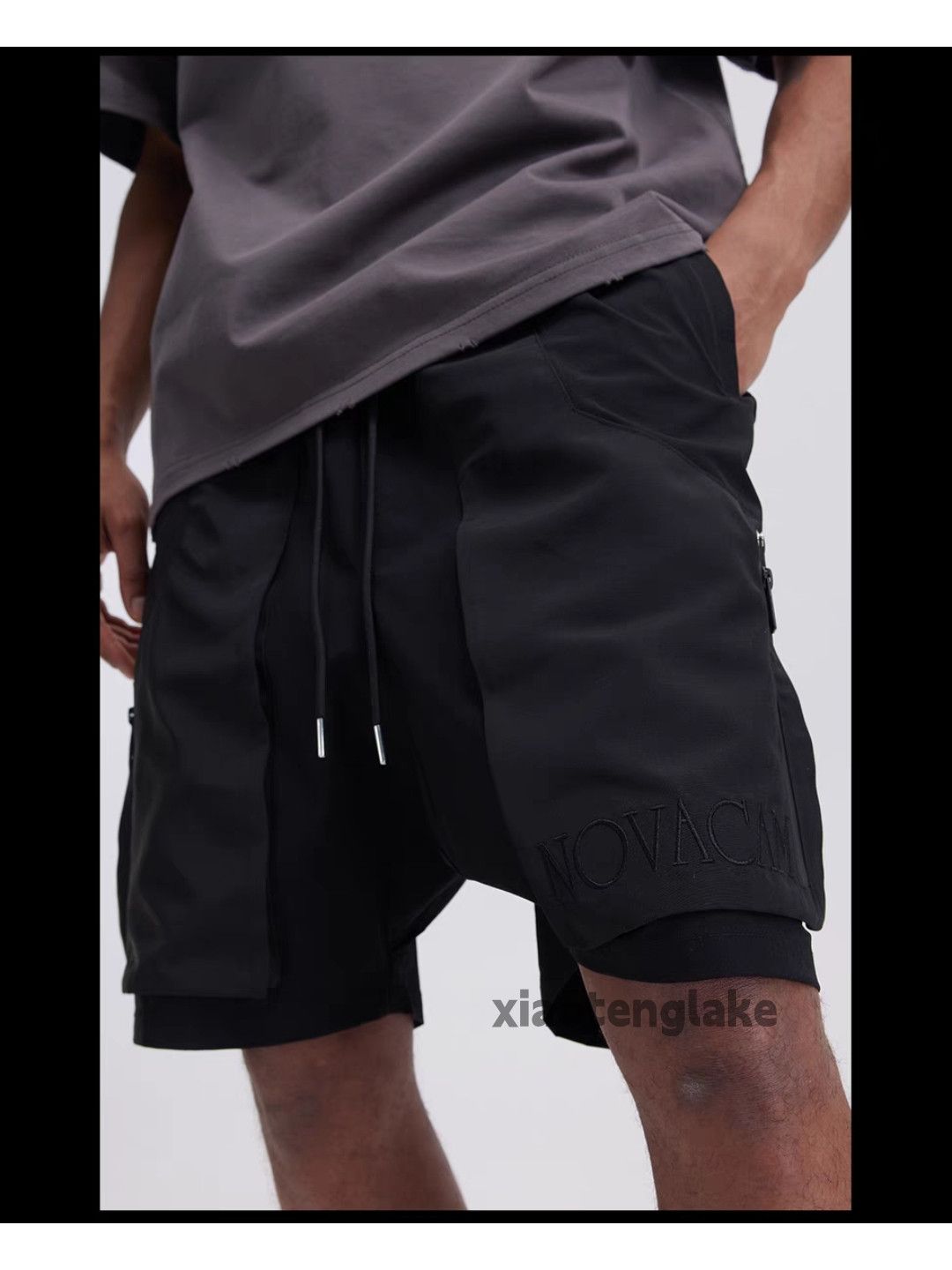 Designer × Japanese Brand × Vintage Zipper utility skate hiphop loose yuppie patchwork shorts Size US 36 / EU 52 - 5 Thumbnail