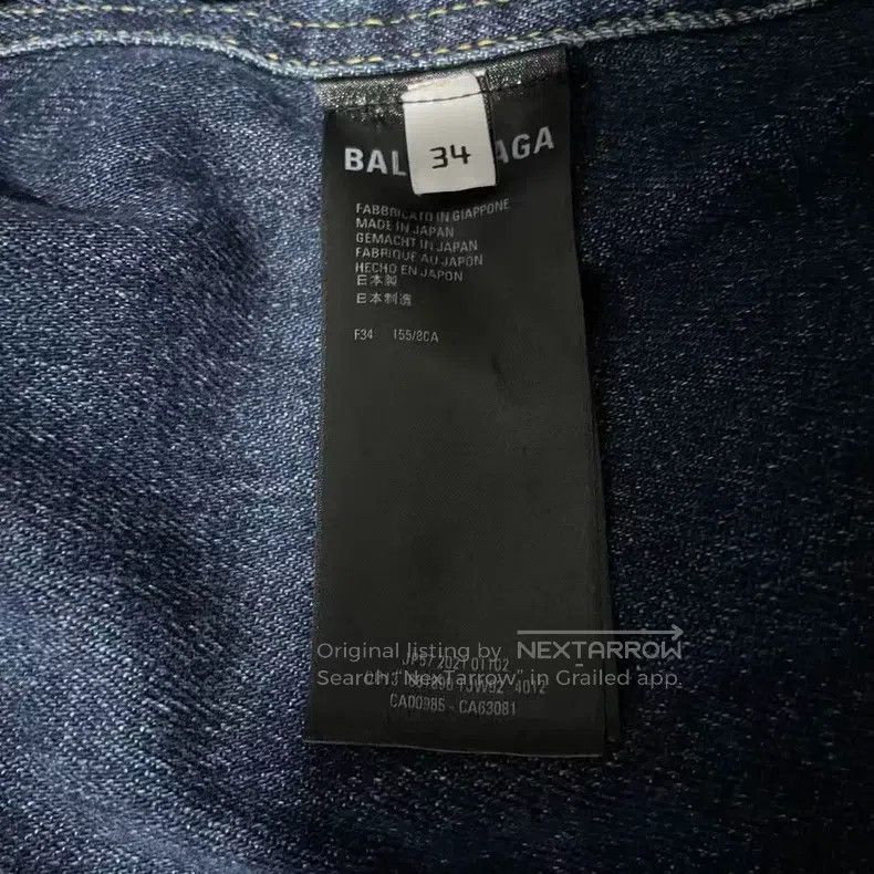 Balenciaga Balenciaga Water-washed Denim Cotton Jacket Size XXS / US 00 / IT 34 - 4 Thumbnail