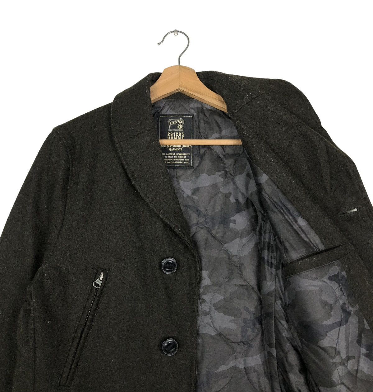 Hysteric Glamour 🔥VINTAGE WOOL BIKER JACKET 291295 HOMME JAPAN DOUBLE COLLAR Size US S / EU 44-46 / 1 - 12 Thumbnail