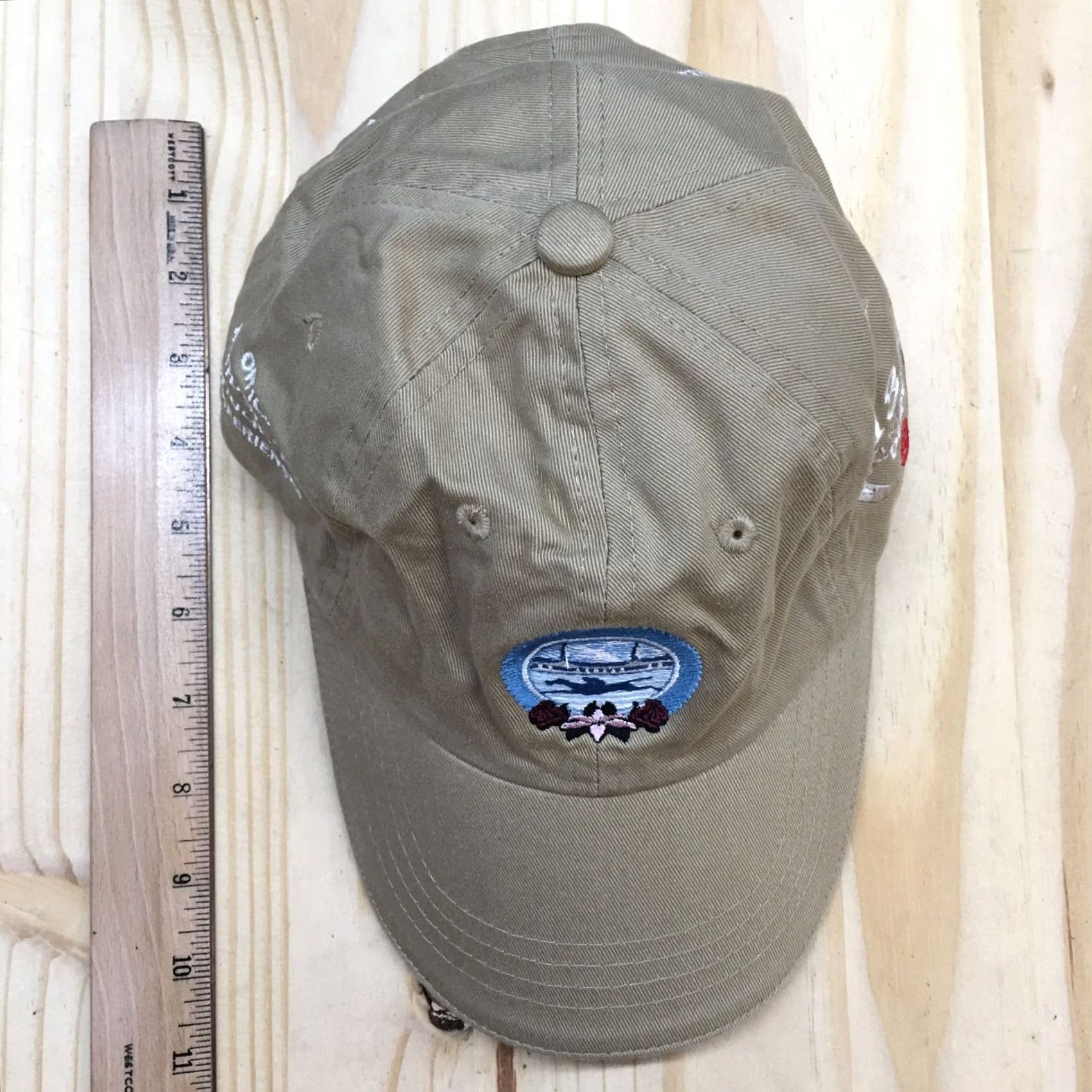 Vintage Kentucky Derby Baseball Cap Hat Mens Beige OS Adjustable Sportsman Size ONE SIZE - 3 Thumbnail