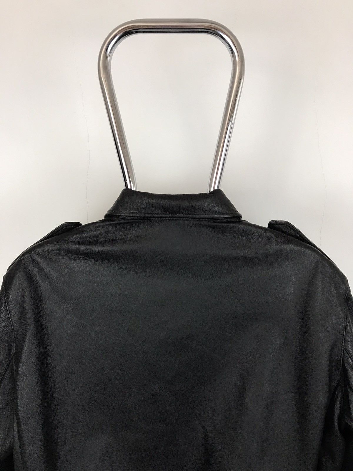 Vintage Men’s L/52,Real Leather Casual Black Dense Jacket,Bomber Size US L / EU 52-54 / 3 - 5 Thumbnail