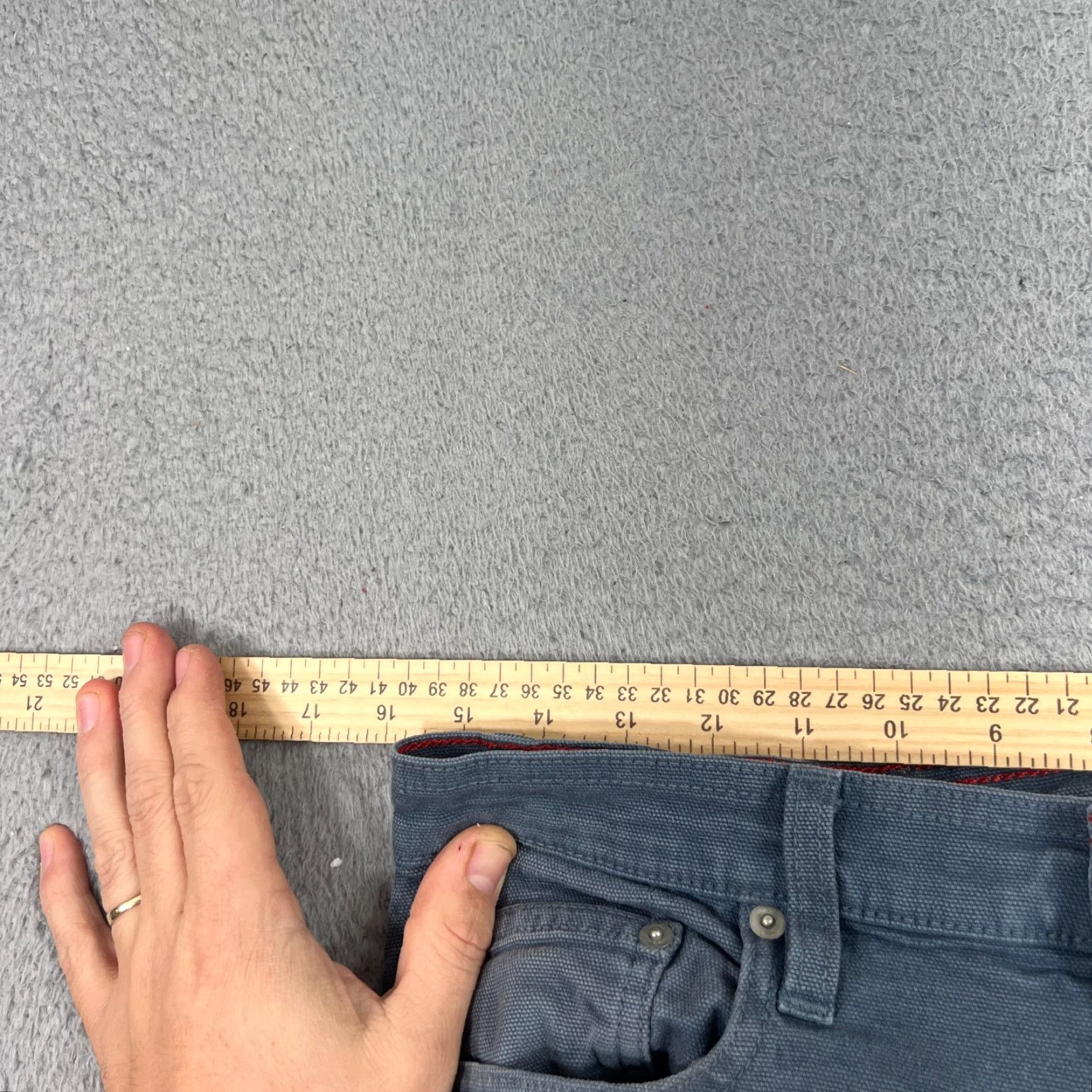Vintage American Giant Jeans Mens Regular 31x30 Jeans Canvas Blue Logo 5-Pocket Straight Size US 30 / EU 46 - 5 Thumbnail