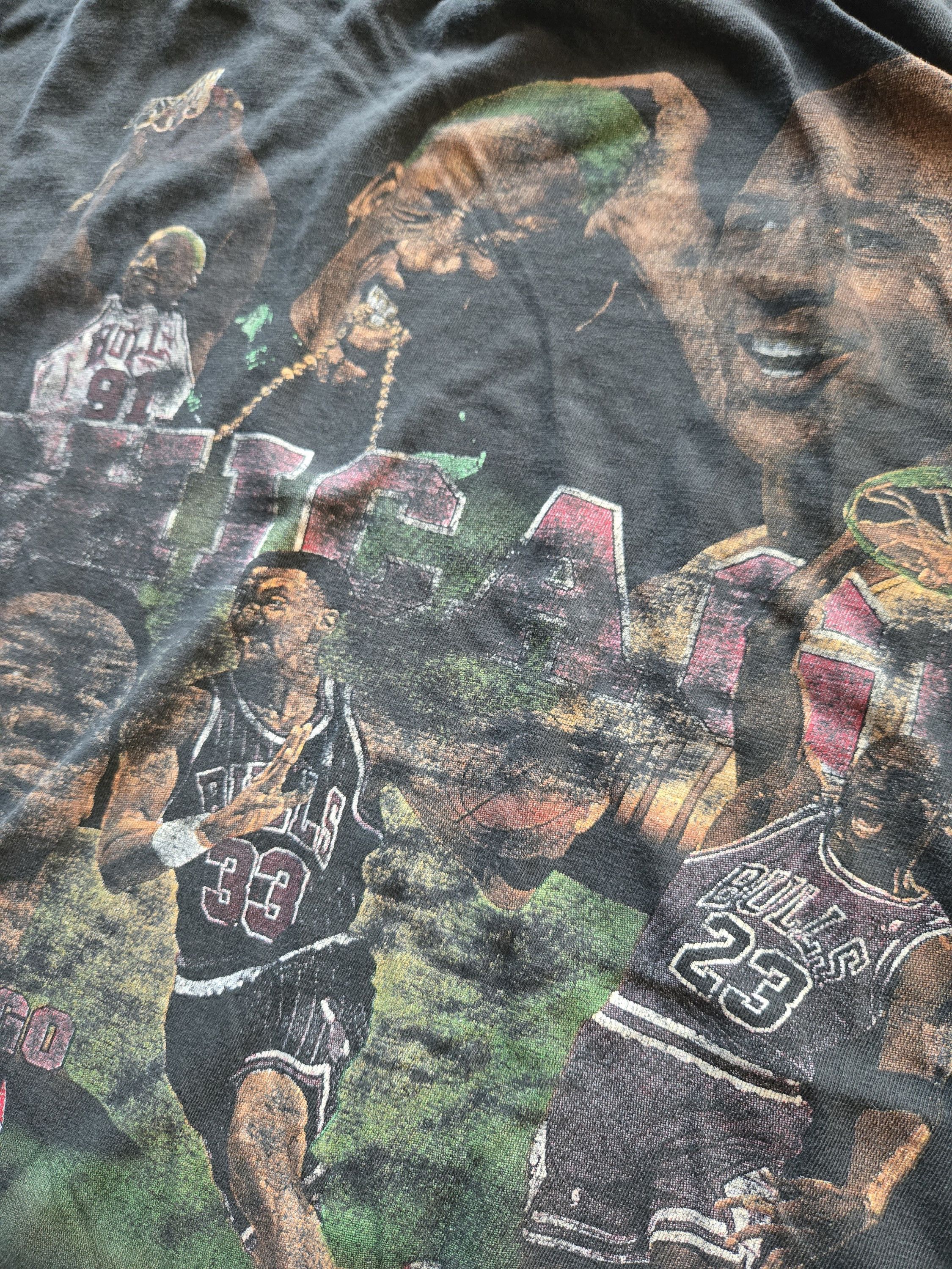 Vintage Chicago bulls TOP rap tee faded Jordan Y2K vintage Size US S / EU 44-46 / 1 - 3 Thumbnail