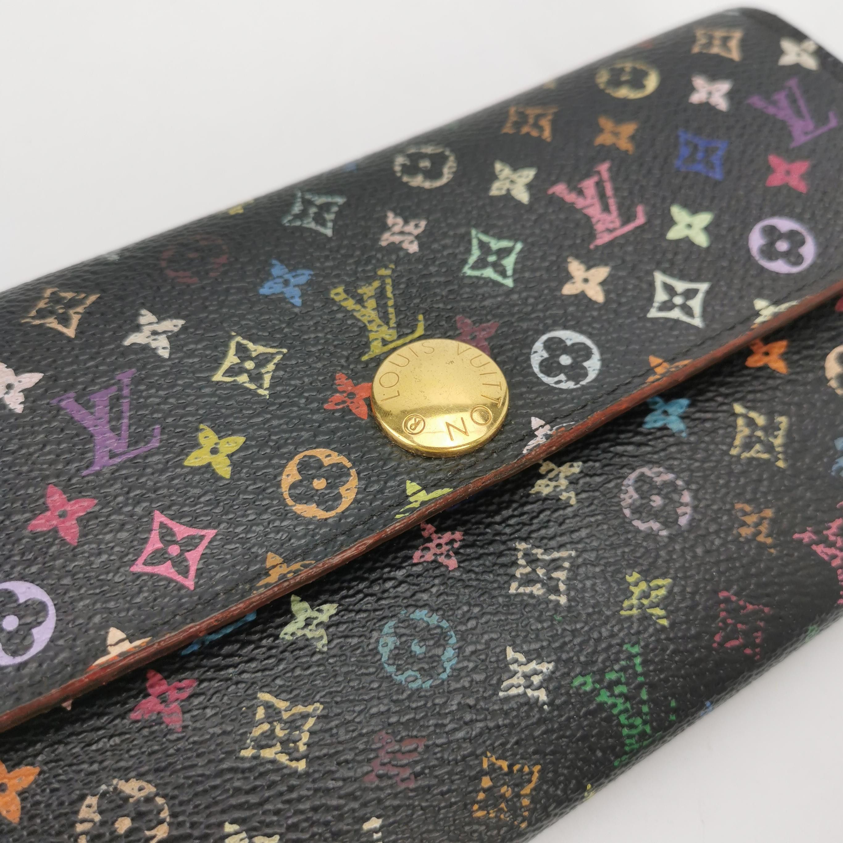 Louis Vuitton Louis Vuitton (LV) Black Tricolor Classic Fashion Wallet -y Size ONE SIZE - 8 Thumbnail