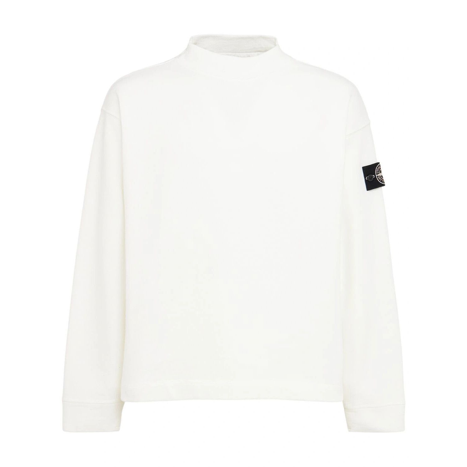 STONE ISLAND $565 White Cotton Sweater New & Authentic (Men'