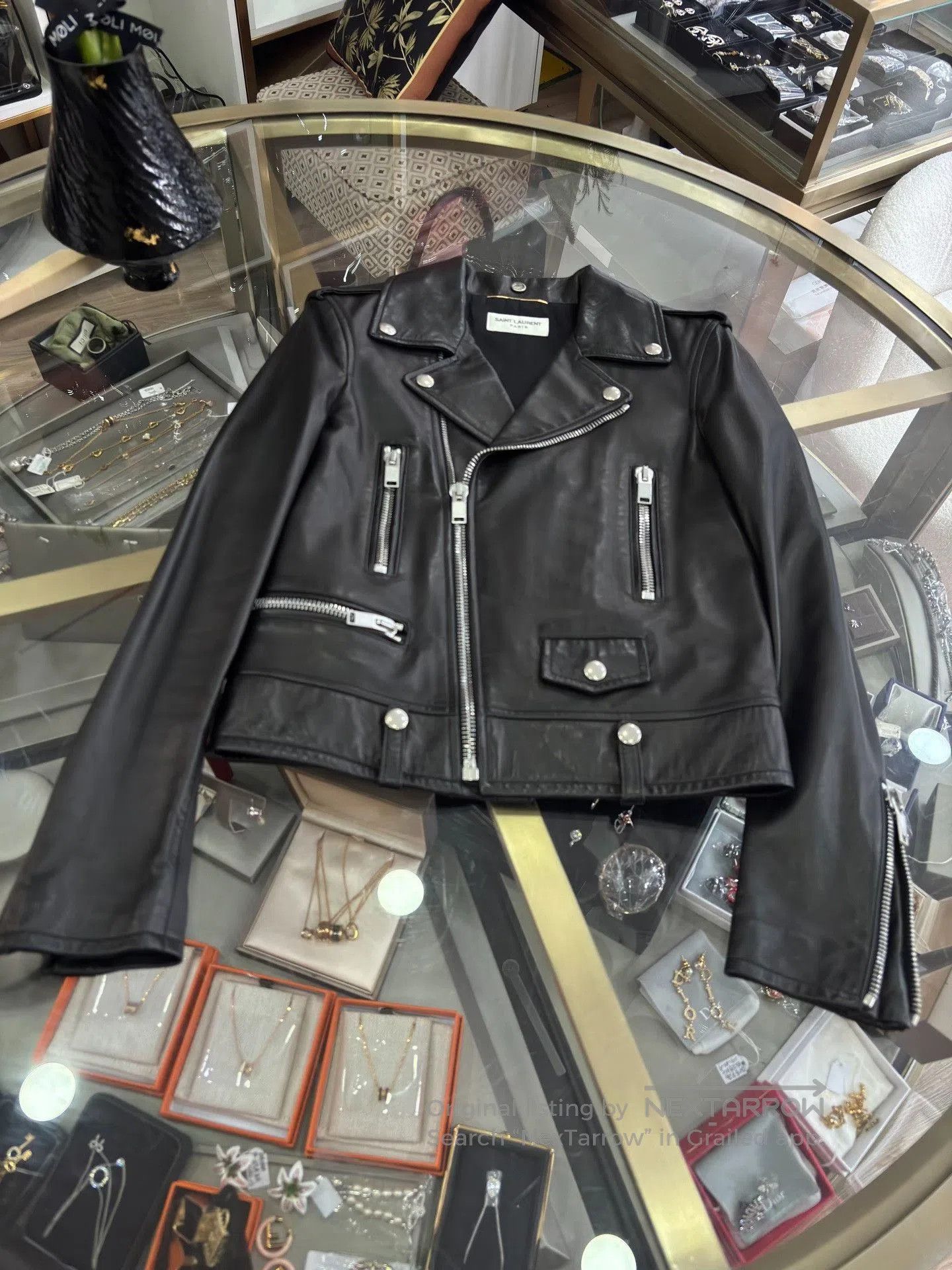 Saint Laurent Paris YSL Saint Laurent Leather Biker Jacket. Size XS / US 0-2 / IT 36-38 - 4 Thumbnail