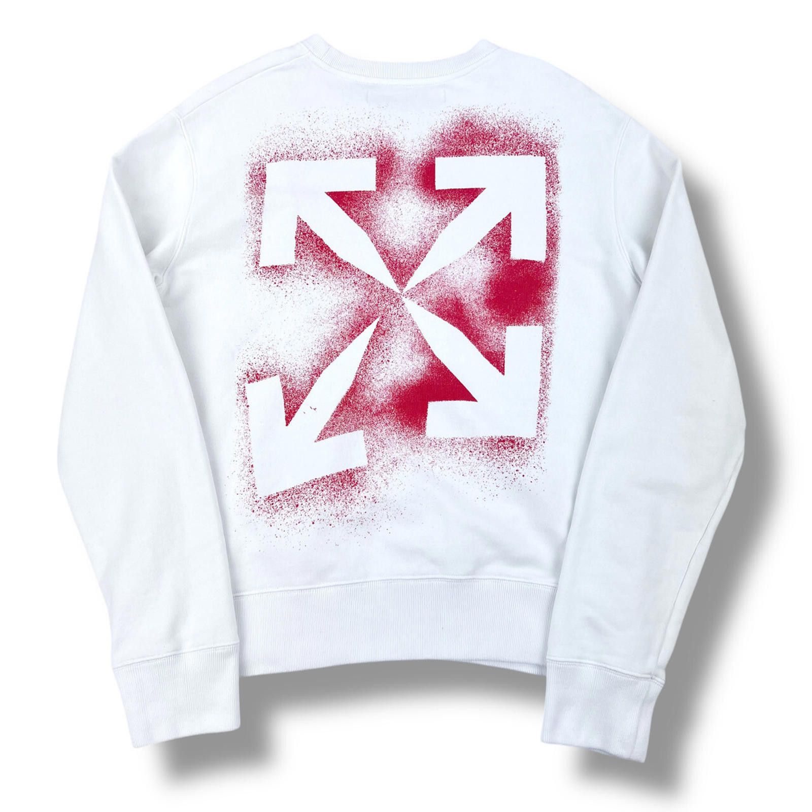 Off-White Off-White Stencil Arrows White Sweatshirt Size US M / EU 48-50 / 2 - 2 Thumbnail
