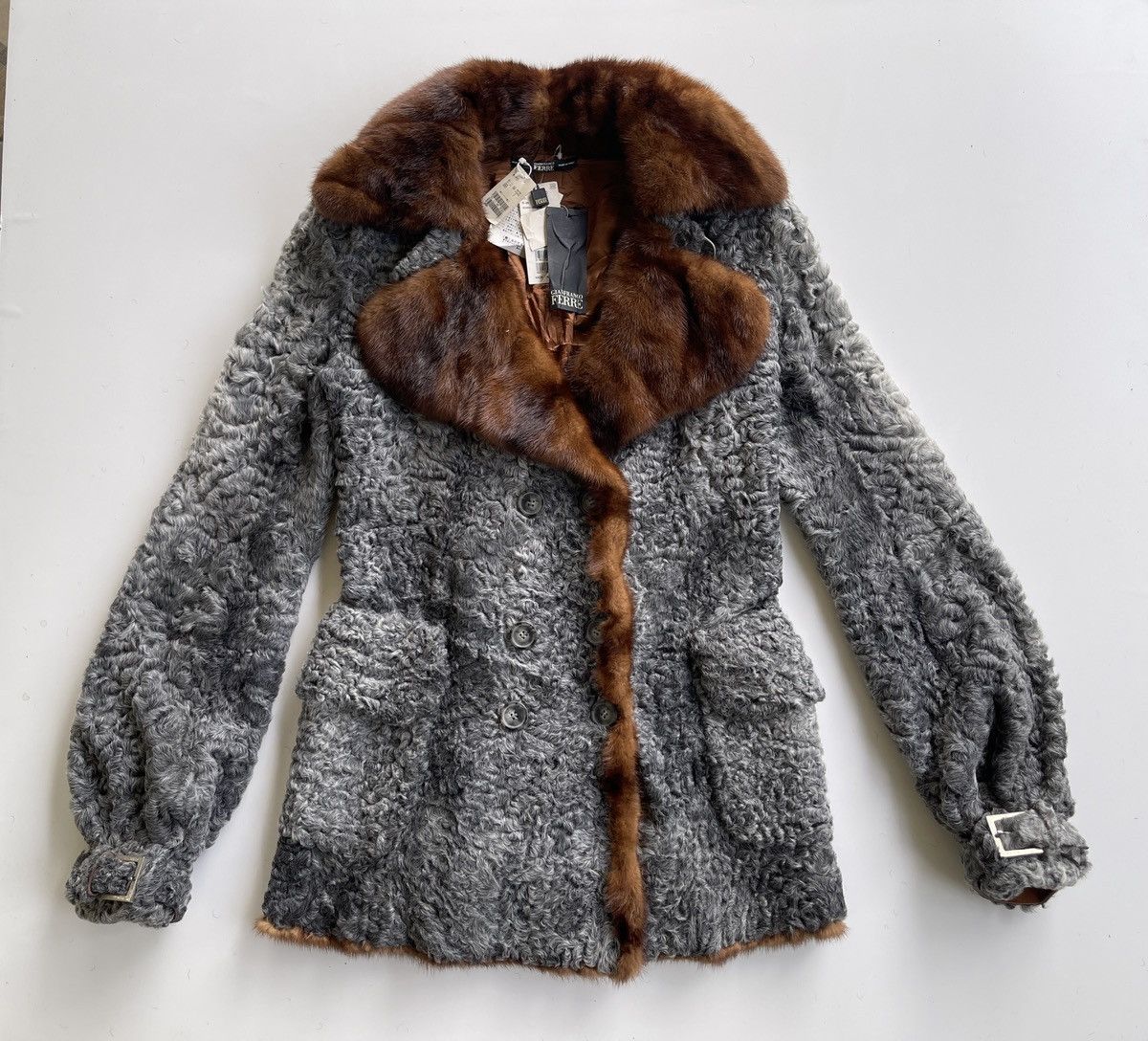 Gianfranco Ferre Luxury Curly Fur 100% Pelle Leather Size M / US 6-8 / IT 42-44 - 3 Thumbnail