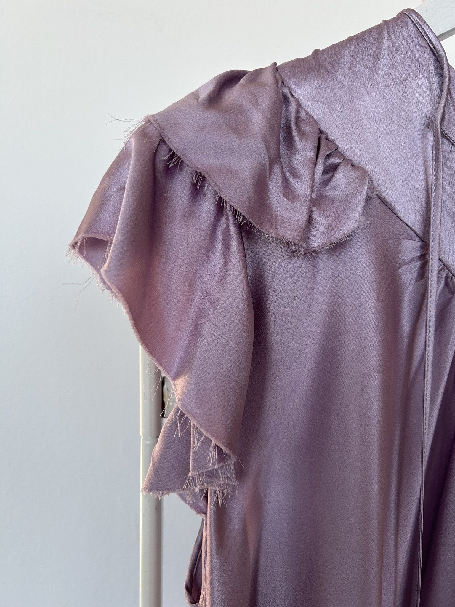 Balenciaga SS2018 Balenciaga silk ruffle loose long dress in lilac Size XS / US 0-2 / IT 36-38 - 6 Thumbnail
