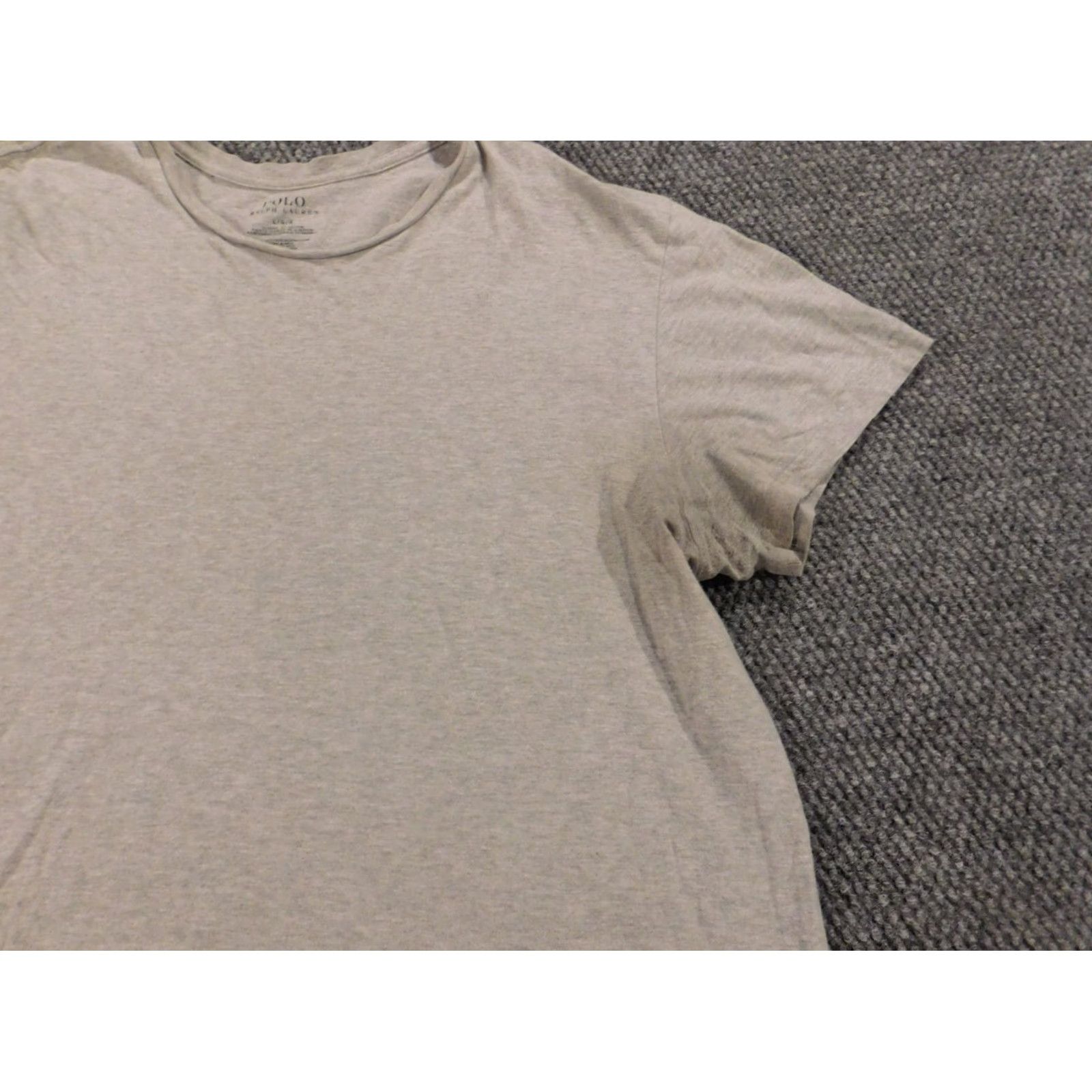 Polo Ralph Lauren Polo Ralph Lauren Mens Shirt Short Sleeve Crew Neck Gray Logo Knit Cotton Spandex T-Shirt Regular L. Size US L / EU 52-54 / 3 - 4 Thumbnail