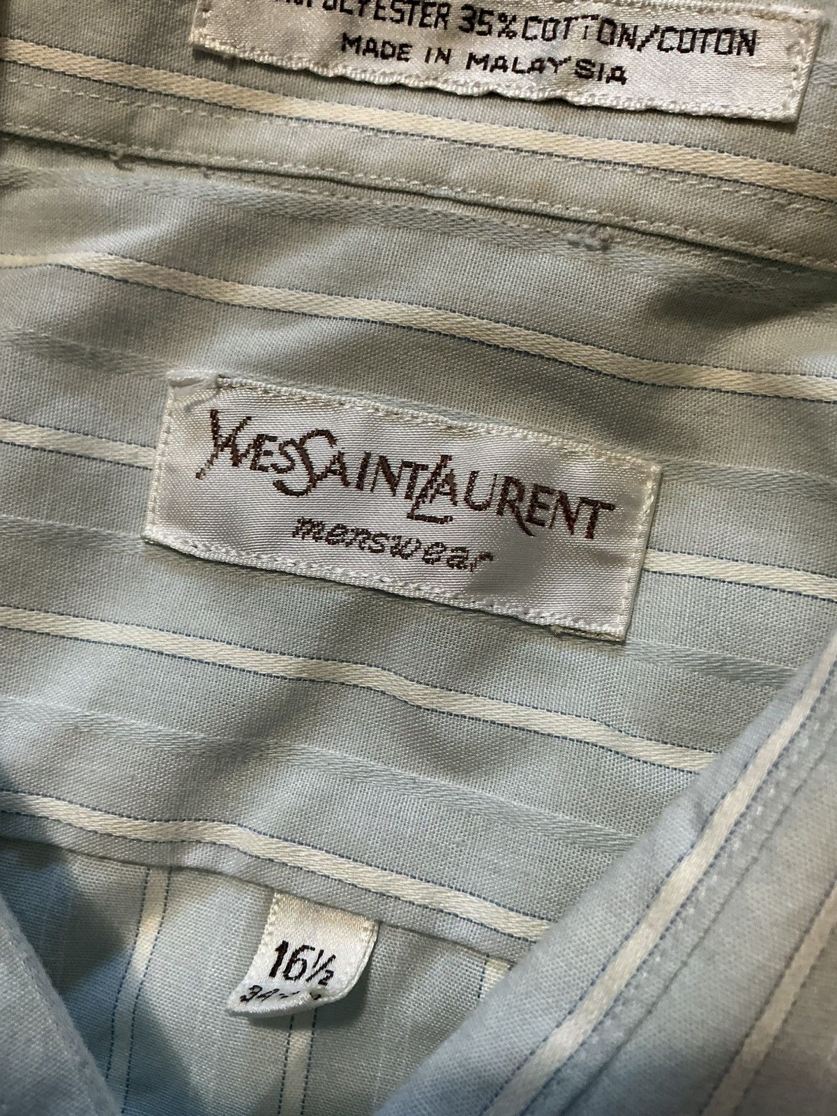 Yves Saint Laurent Vintage 80s YSL Yves Saint Laurent Striped Button Shirt Size US S / EU 44-46 / 1 - 5 Thumbnail