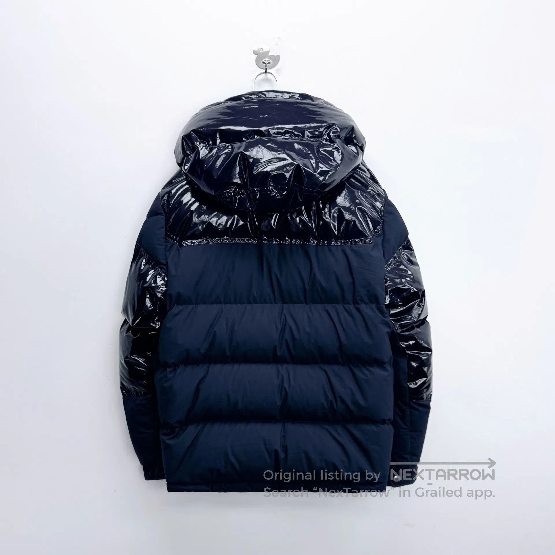 Moncler Moncler Dark blue quilted, shiny waterproof zip-up hoodie Size US XXL / EU 58 / 5 - 2 Thumbnail