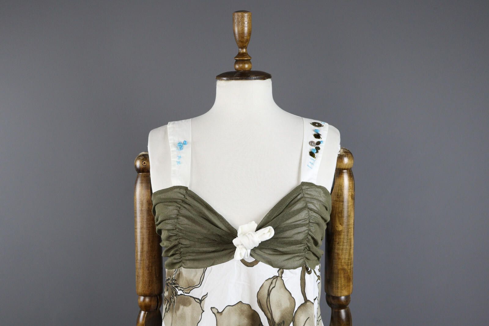 Designer Elisa Cavaletti Floral Summer Beach Party Dress Size 42 Size M / US 6-8 / IT 42-44 - 2 Thumbnail