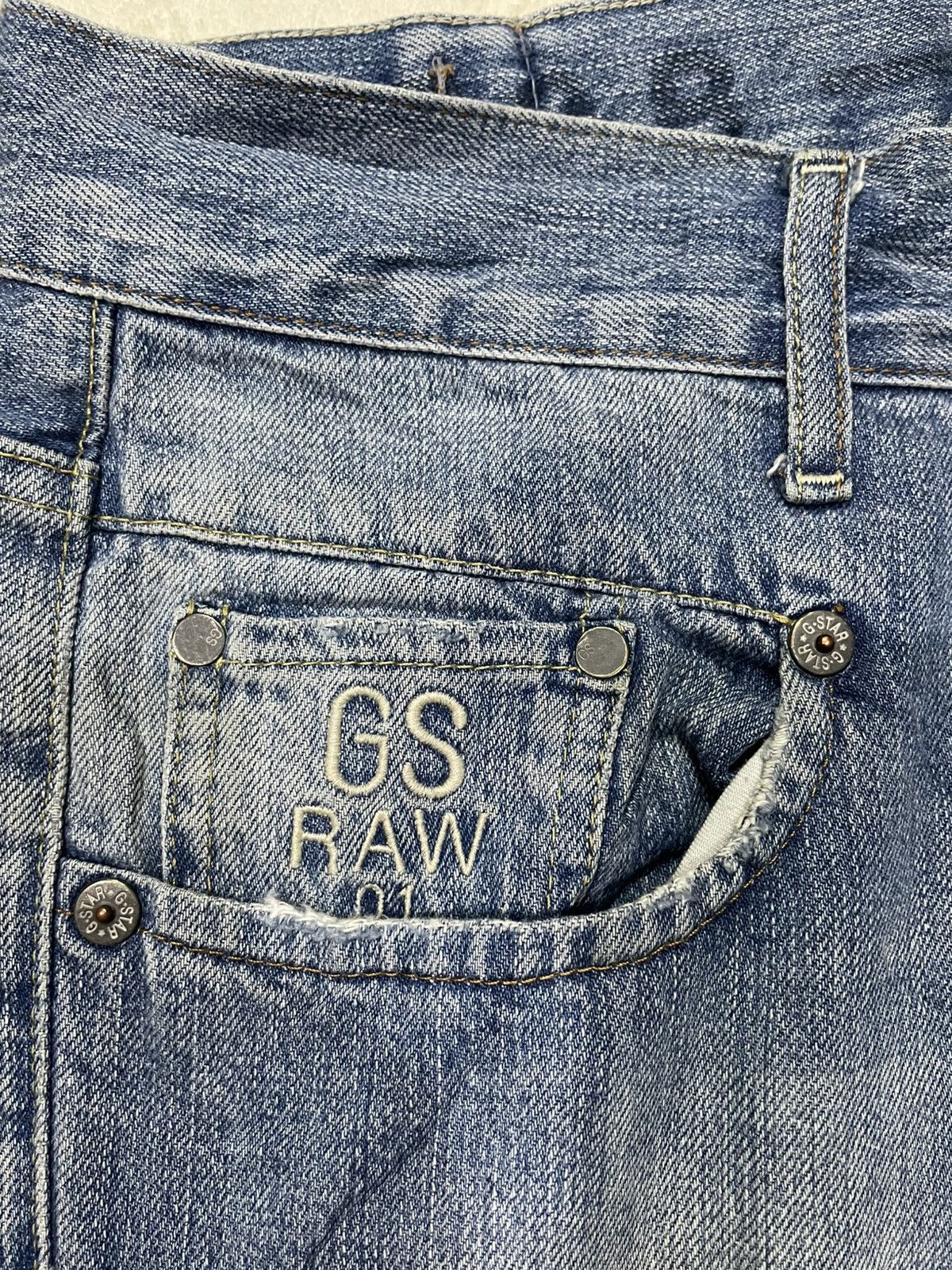 G-Star Vintage G-STAR RAW Skinny Mudwash Distress Ripped Denim Jean Size US 35 - 9 Thumbnail