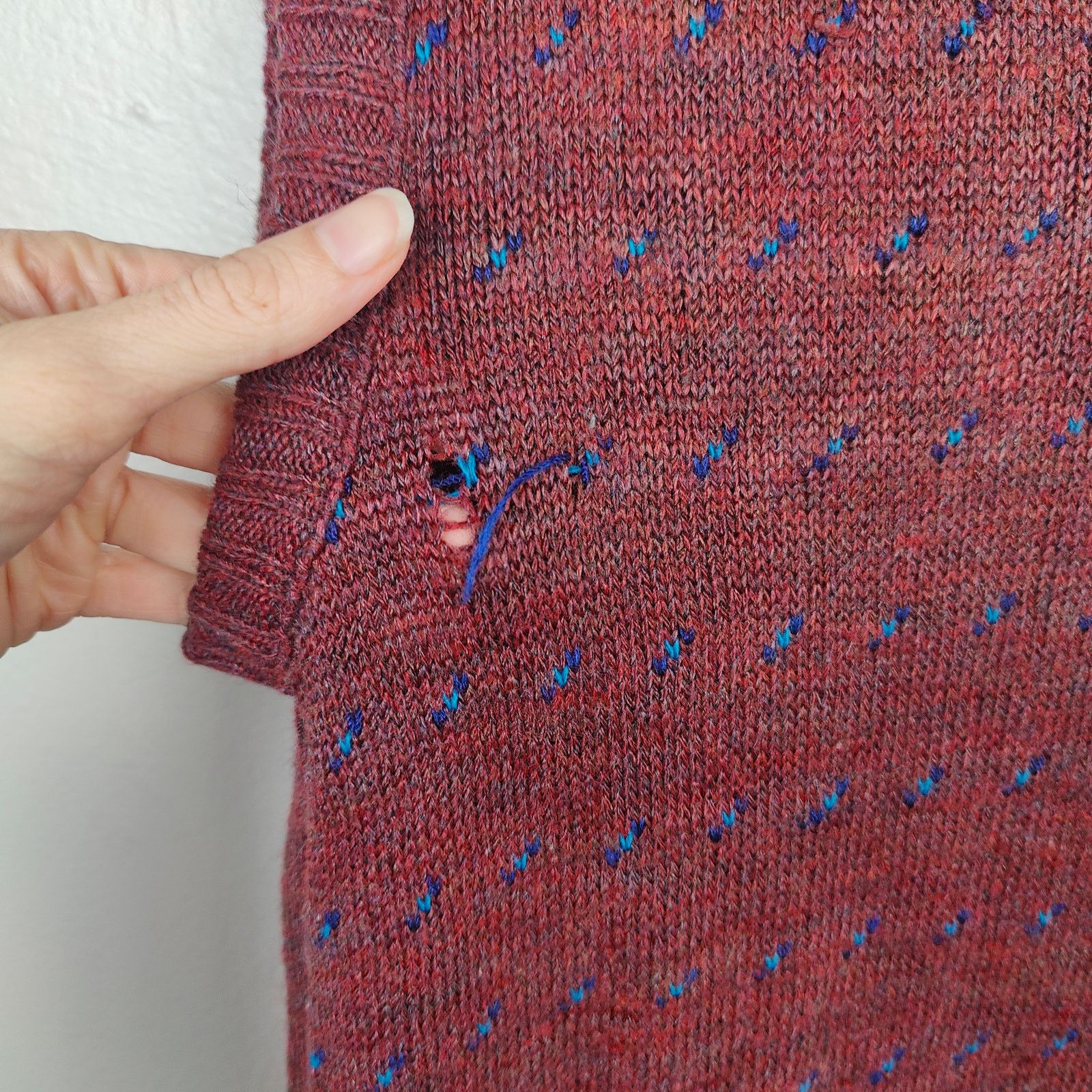 Other Vintage The Fox JC Penney Vest Mens XL Red Blue Speckled Size US XL / EU 56 / 4 - 4 Thumbnail