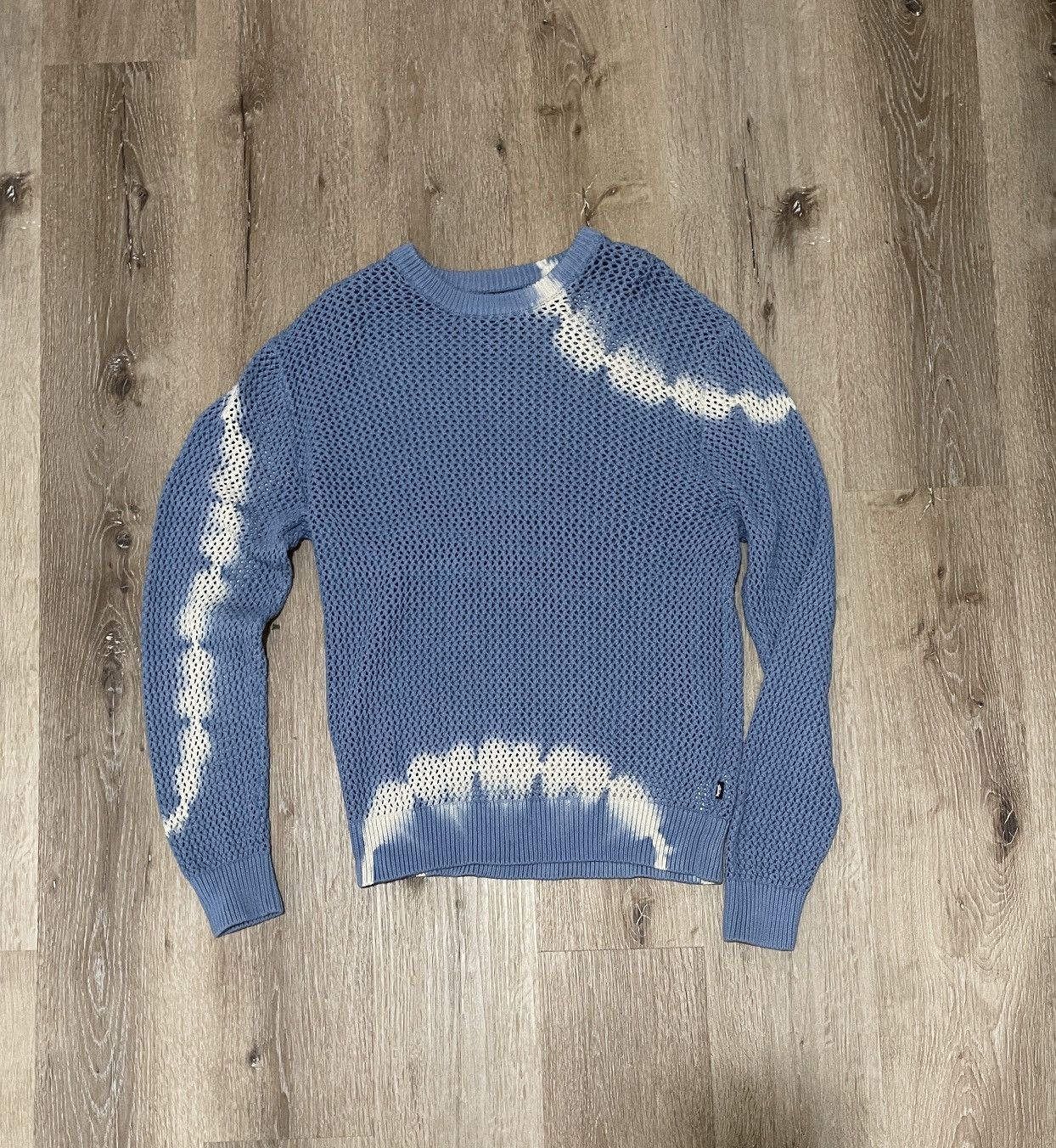 Image of Stussy Pigment Dyed Knit in Blue, Men's (Size XL)