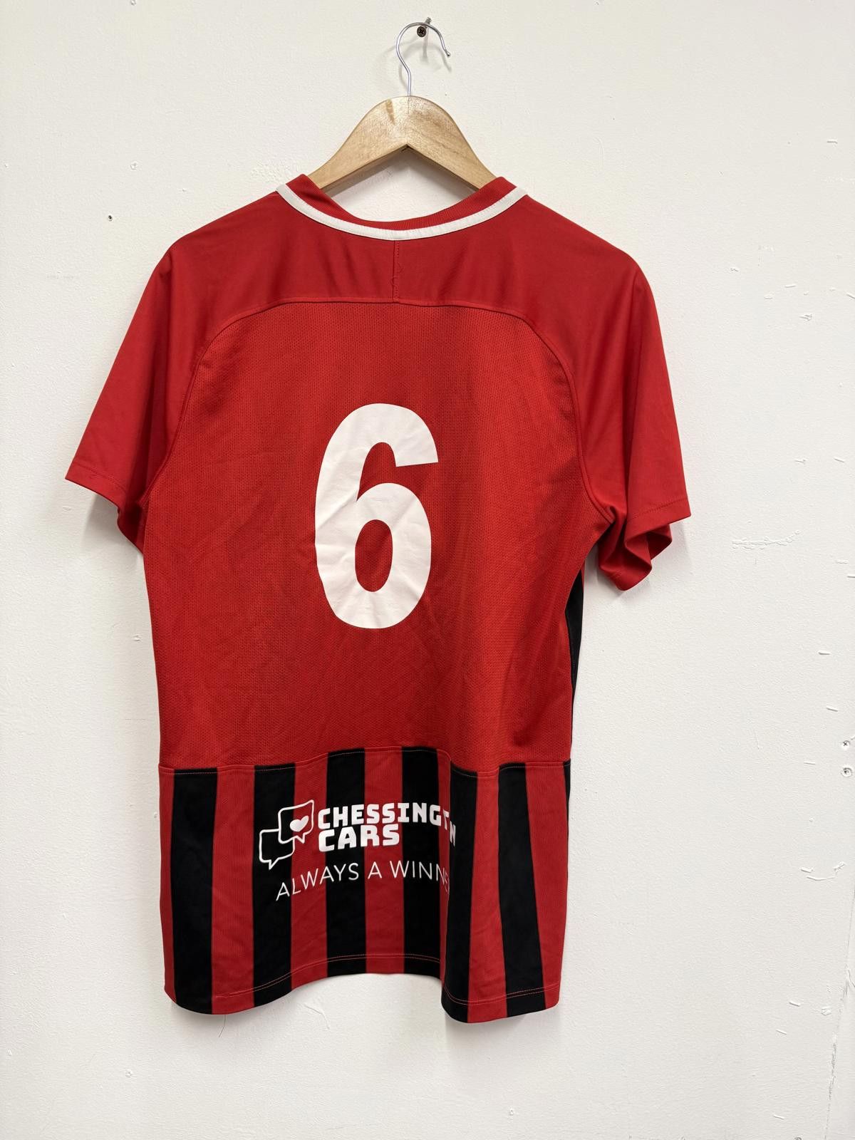 Nike Nike Ewell Lions FC Soccer Jersey Red and Black Striped Size Size US L / EU 52-54 / 3 - 4 Thumbnail