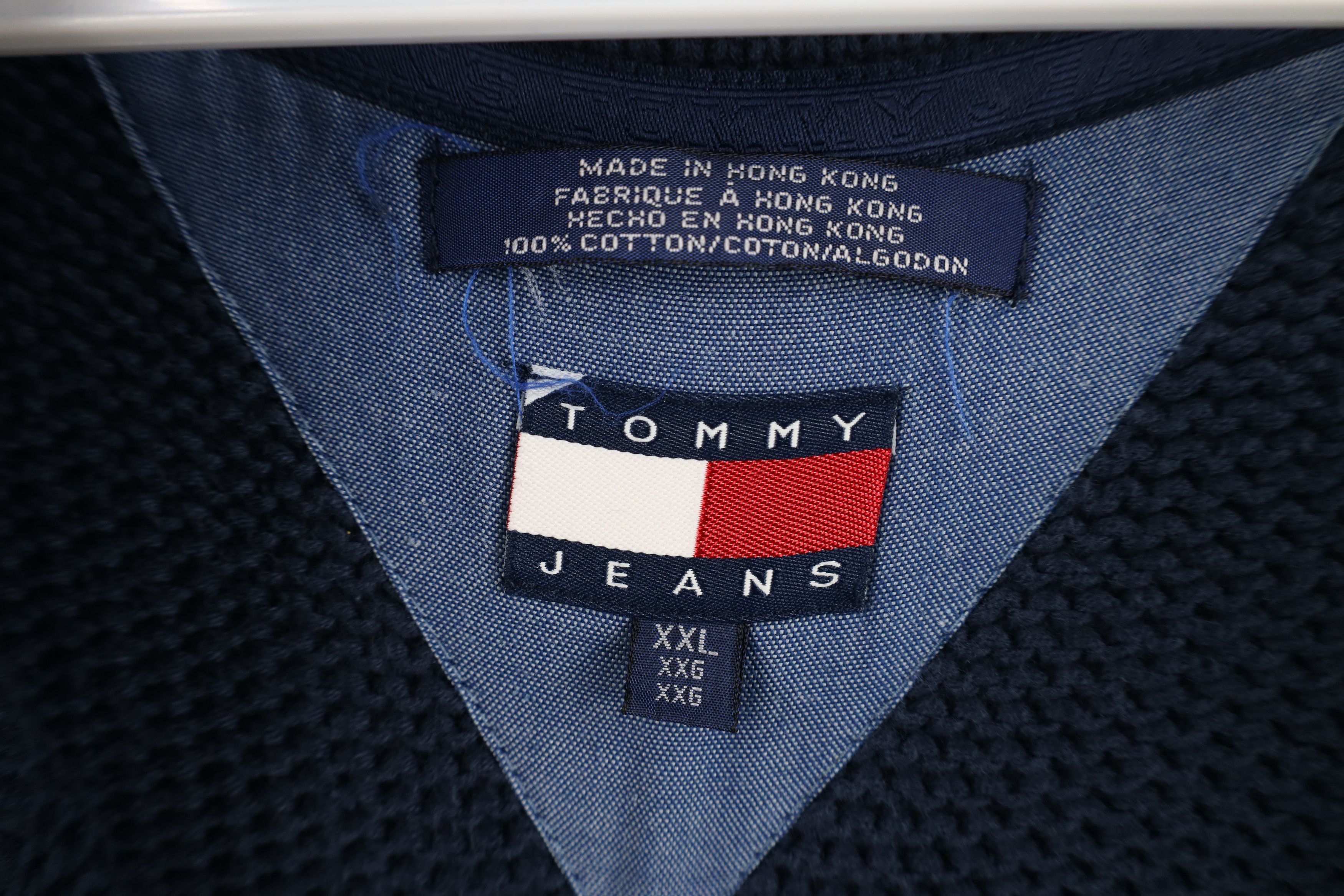 Tommy Hilfiger Vintage 90s Tommy Hilfiger Spell Heavy Knit Half Zip Sweater Size US XXL / EU 58 / 5 - 8 Thumbnail