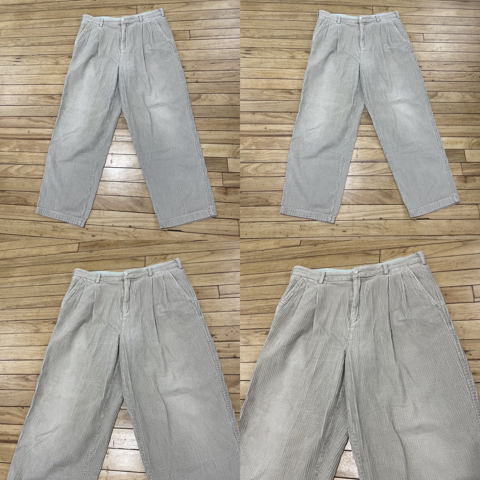 Vintage VINTAGE Cambridge Classics Men Corduroy Pants 34x28 Cream Grunge Y2K Straight Casual Autumn Winter 34 Mens Size US 34 / EU 50 - 10 Thumbnail