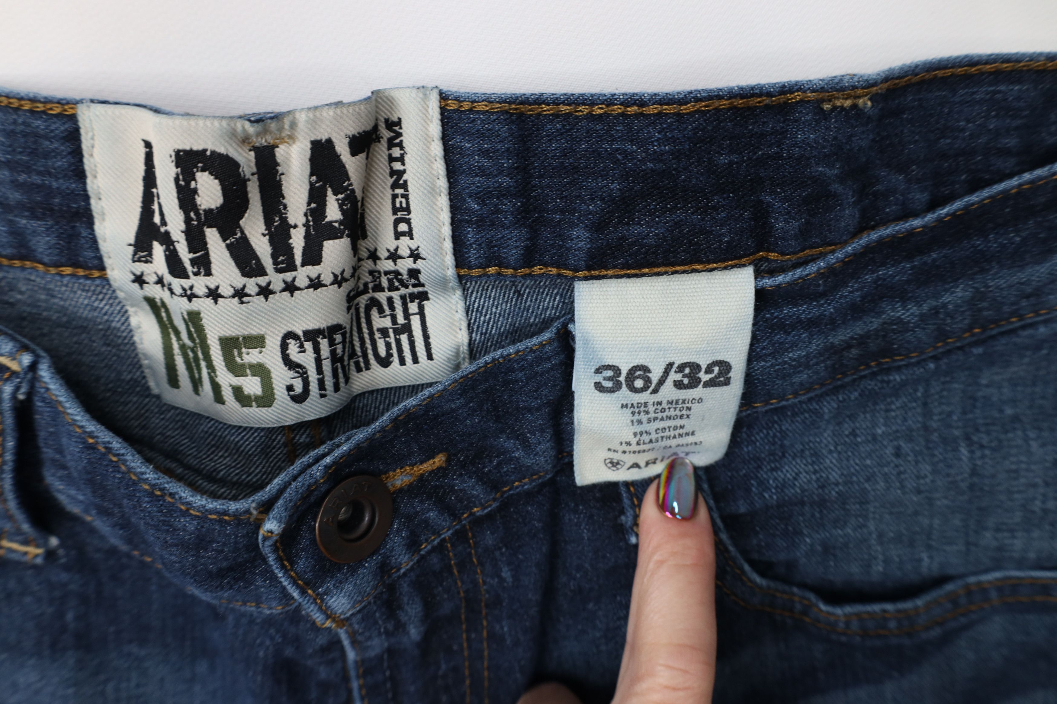 Ariat Ariat Denim M5 Slim Straight Leg Stretch Denim Jeans Blue Size US 36 / EU 52 - 7 Thumbnail