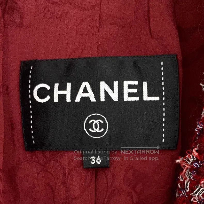 Chanel Chanel Red wool lapel single-breasted long-sleeved woven t Size XS / US 0-2 / IT 36-38 - 5 Thumbnail
