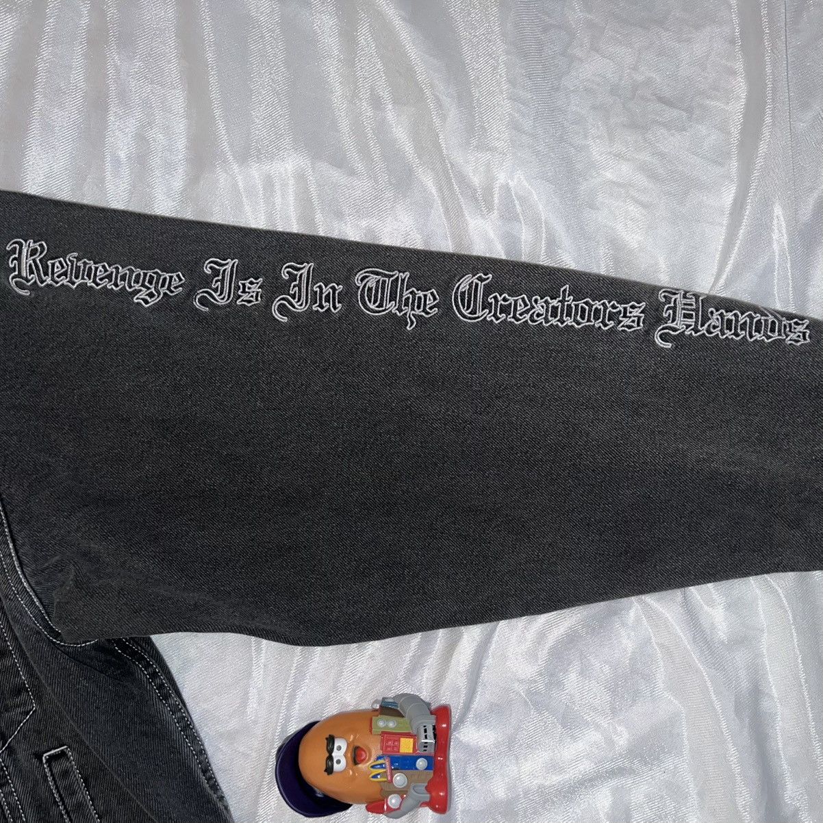 Revenge Revenge Black/White Embroidered Denim Jacket Size US M / EU 48-50 / 2 - 3 Thumbnail