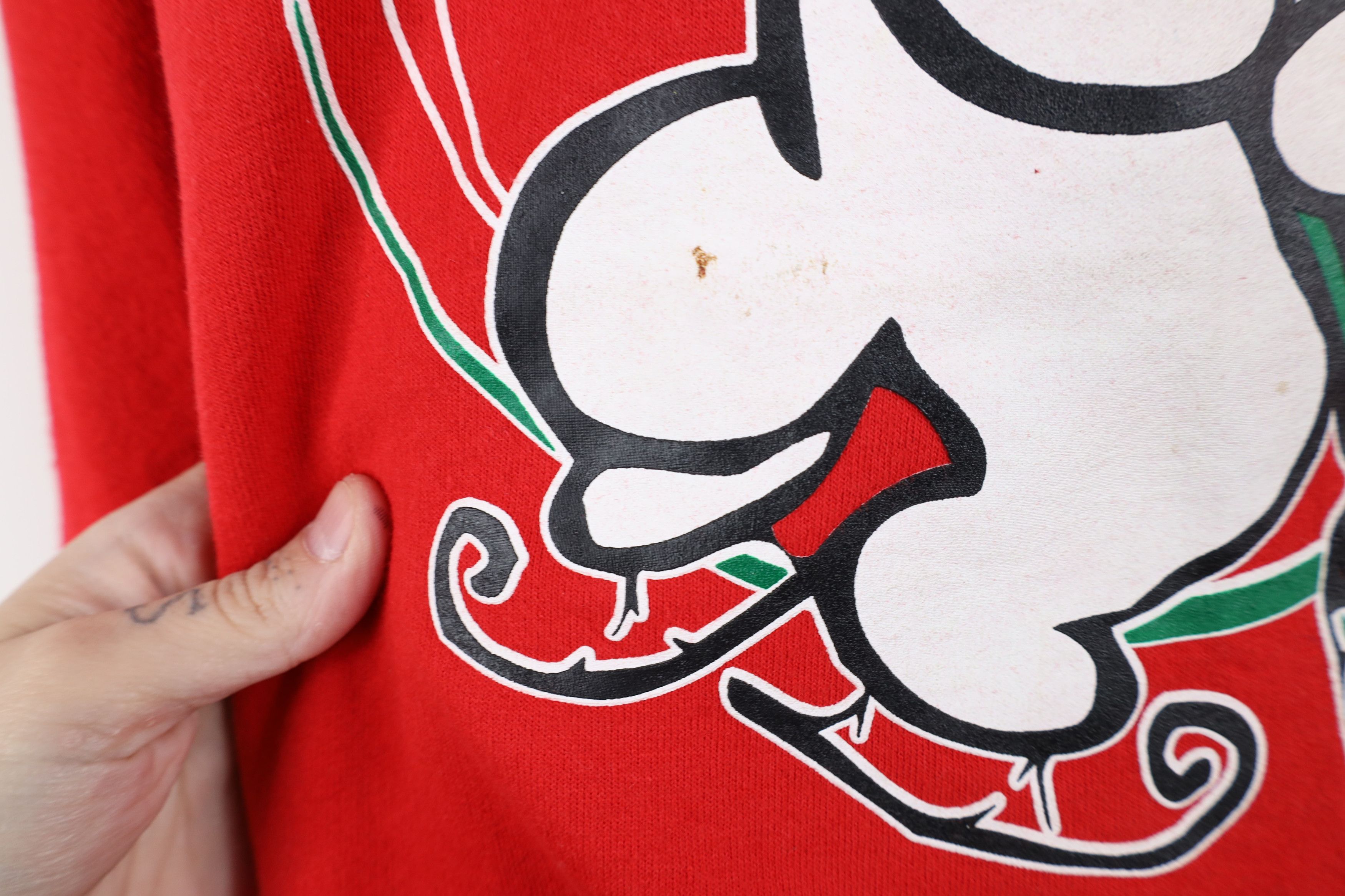 Vintage Vintage 90s The Snowman Hockey Crewneck Sweatshirt Red Size US XL / EU 56 / 4 - 5 Thumbnail