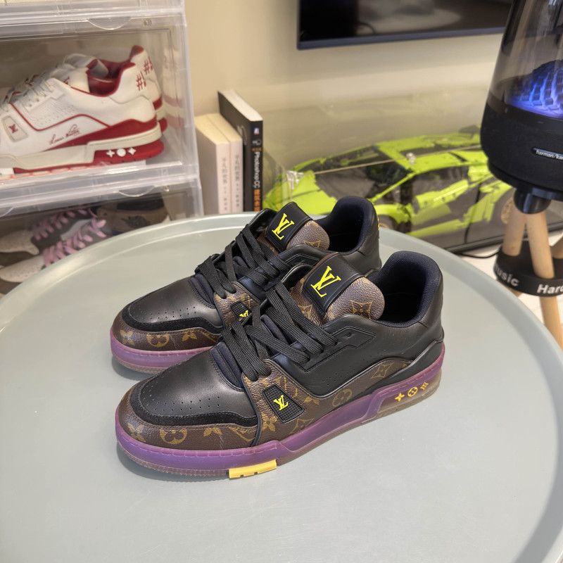Louis Vuitton Louis Vuitton Trainer Casual Sneakers in Lakers Colorway 0089 Size US 8.5 / EU 41-42 - 1 Thumbnail
