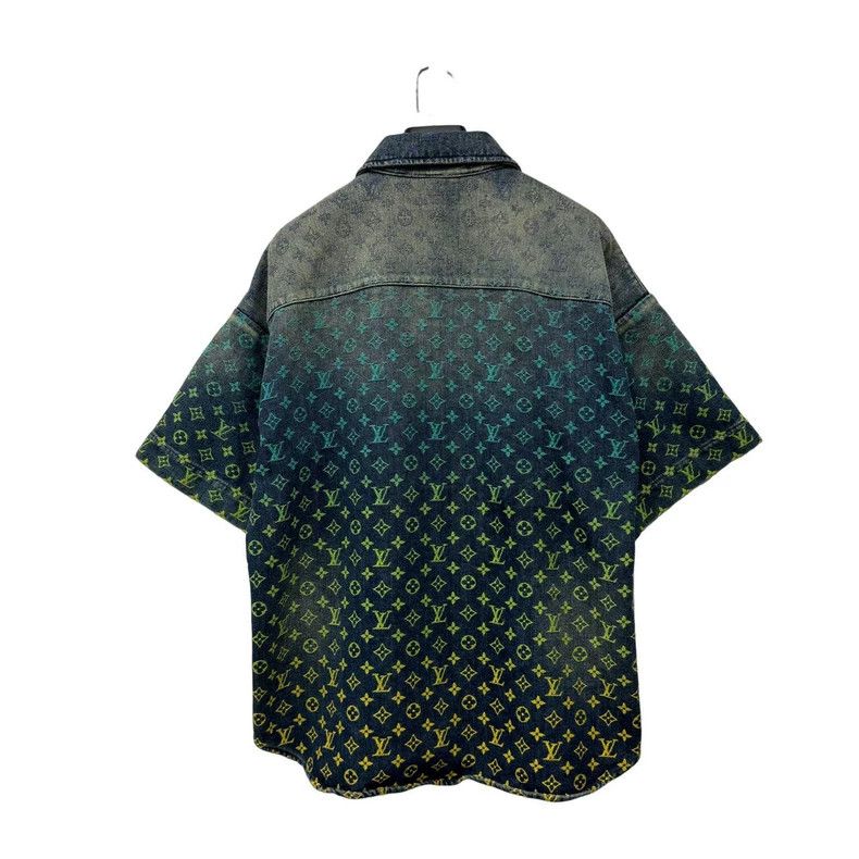 Louis Vuitton Louis Vuitton Rainbow Gradient Denim Shirt 2503-Nextarrow Size US L / EU 52-54 / 3 - 2 Thumbnail