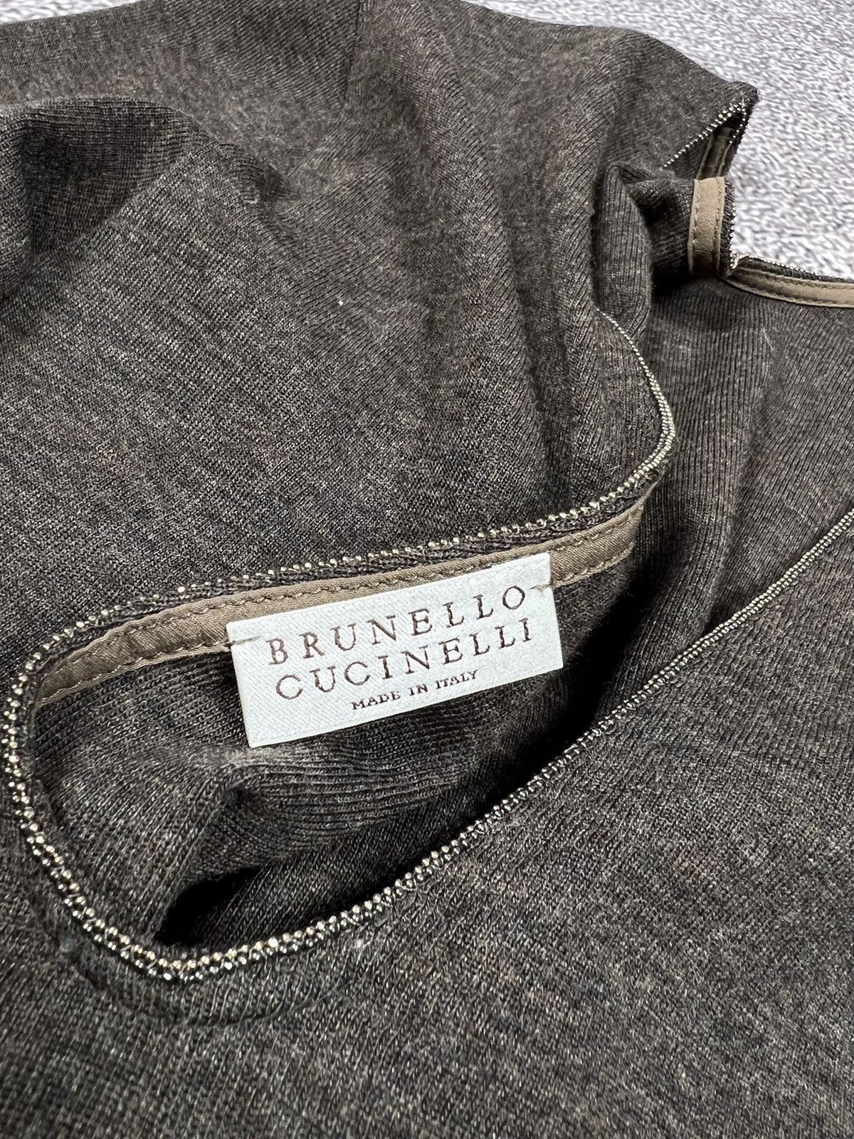 Brunello Cucinelli Designer‼️ Brunello Cucinelli Wool glitter v-neck sweater Size S / US 4 / IT 40 - 7 Thumbnail