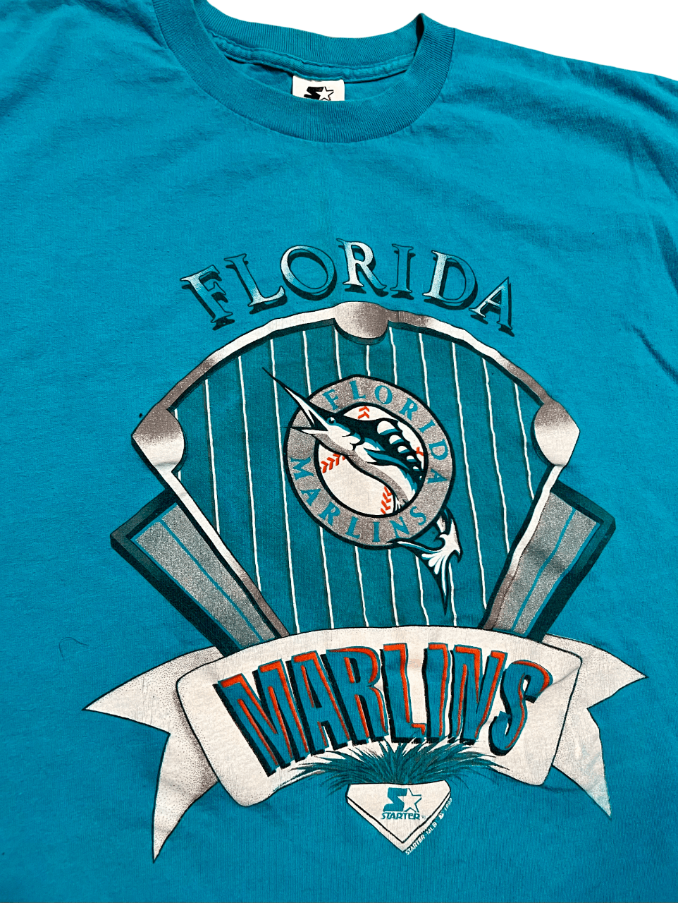 Starter Florida Marlins Starter MLB 1992 Blue Vintage T-Shirt Size US L / EU 52-54 / 3 - 2 Thumbnail