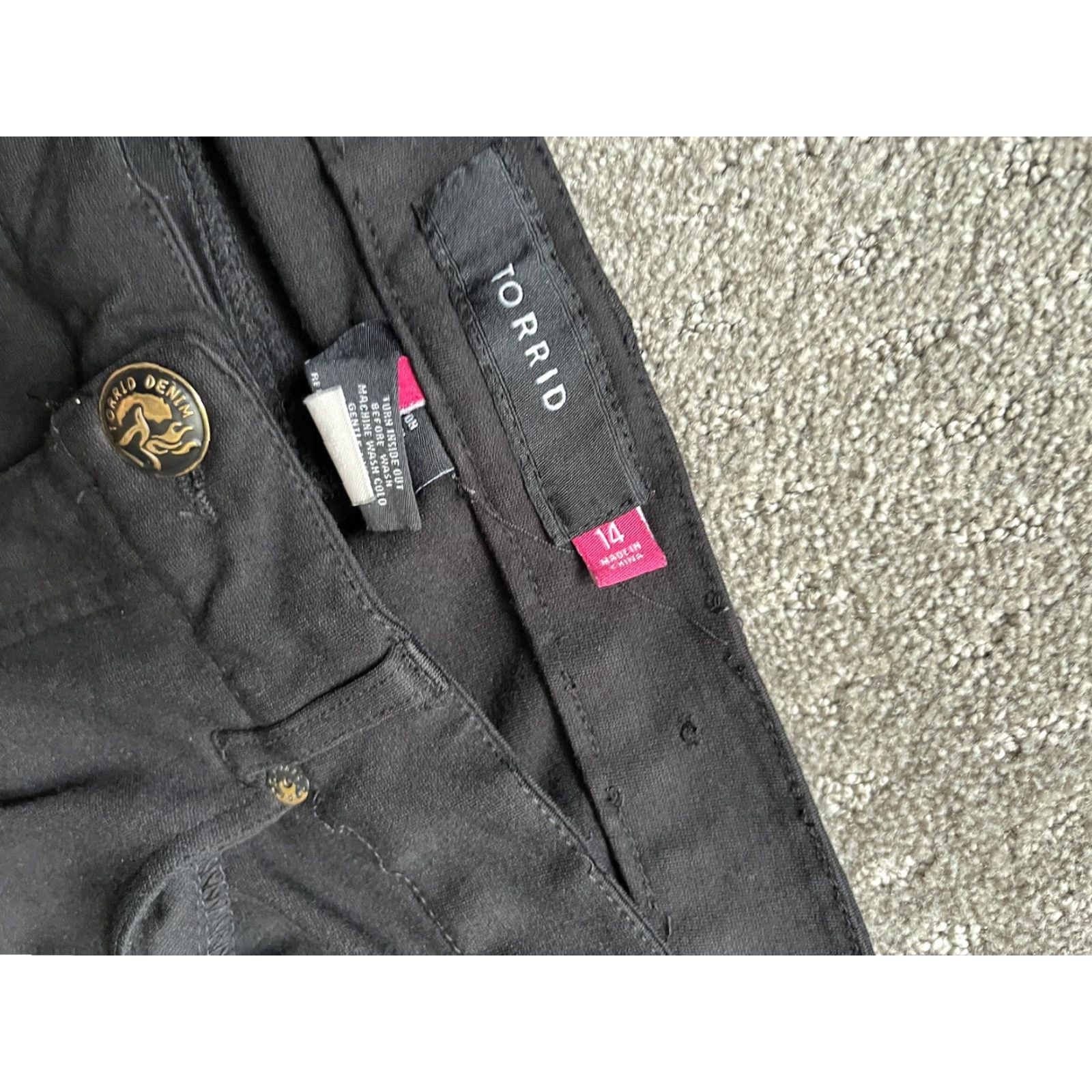 Torrid Vintage Torrid Size 14 Black Skinny Stretch Denim Jeans Womens High Rise 5-Pocket Size 36" / US 14 / IT 50 - 5 Thumbnail