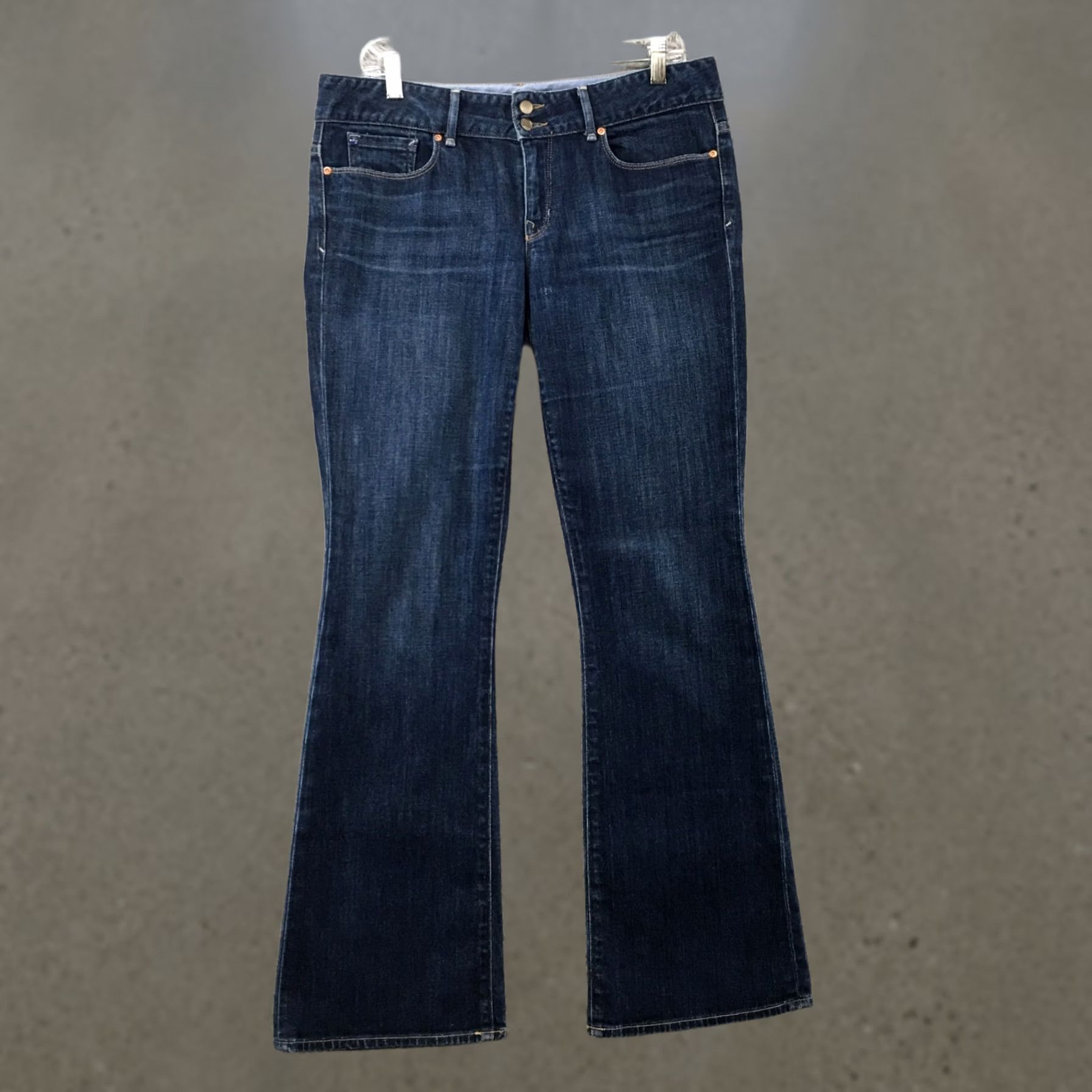 Denime 1960 Perfect Bootcut Jeans Womens 30 Regular Blue Dark Wash Denim Mid Rise Zip Fly Jeans Ladies Menopause? Size 30" / US 8 / IT 44 - 1 Thumbnail