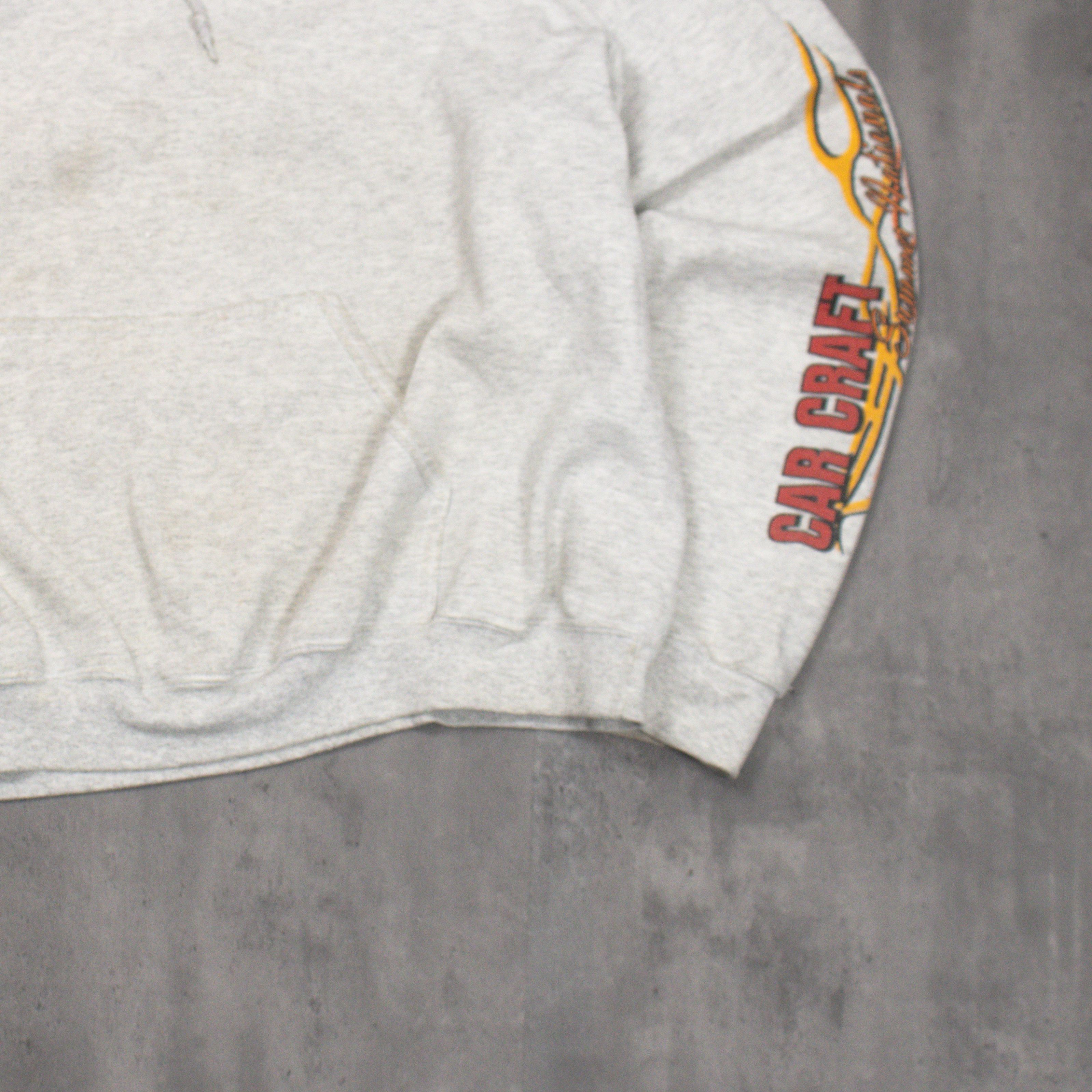 Vintage Vintage VTG Y2K 2009 00's Gildan Car Craft Flame Boxy Hoodie Size US L / EU 52-54 / 3 - 3 Thumbnail