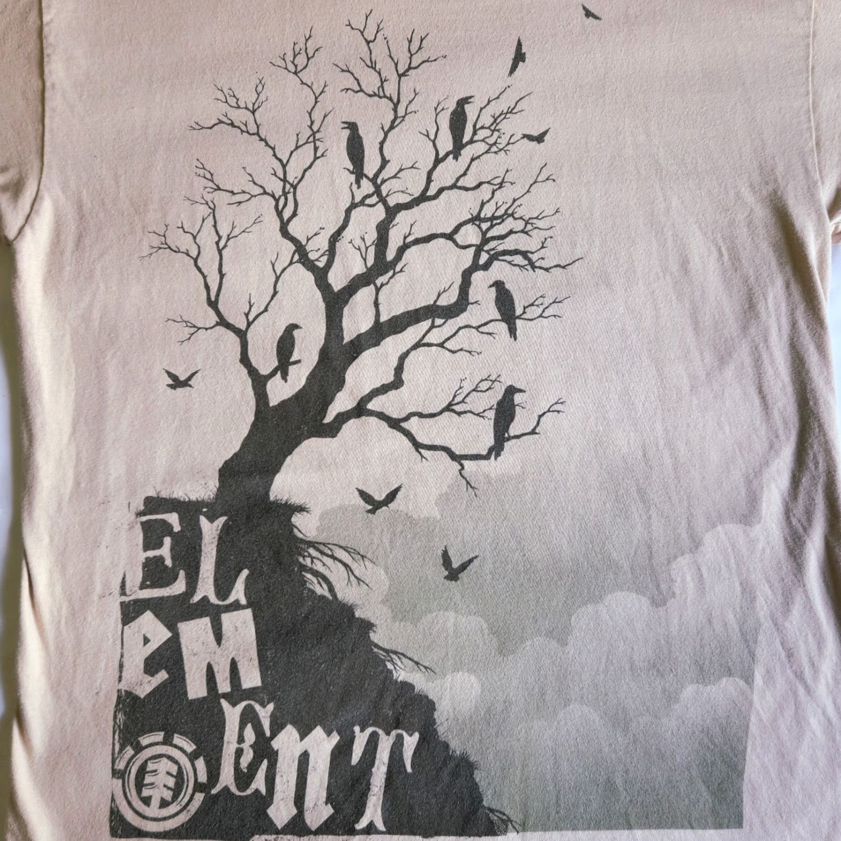 Element VINTAGE Element Skateboards Crew Neck Graphic T-Shirt Tee Y2K Grunge Beige XL Size US XL / EU 56 / 4 - 2 Thumbnail