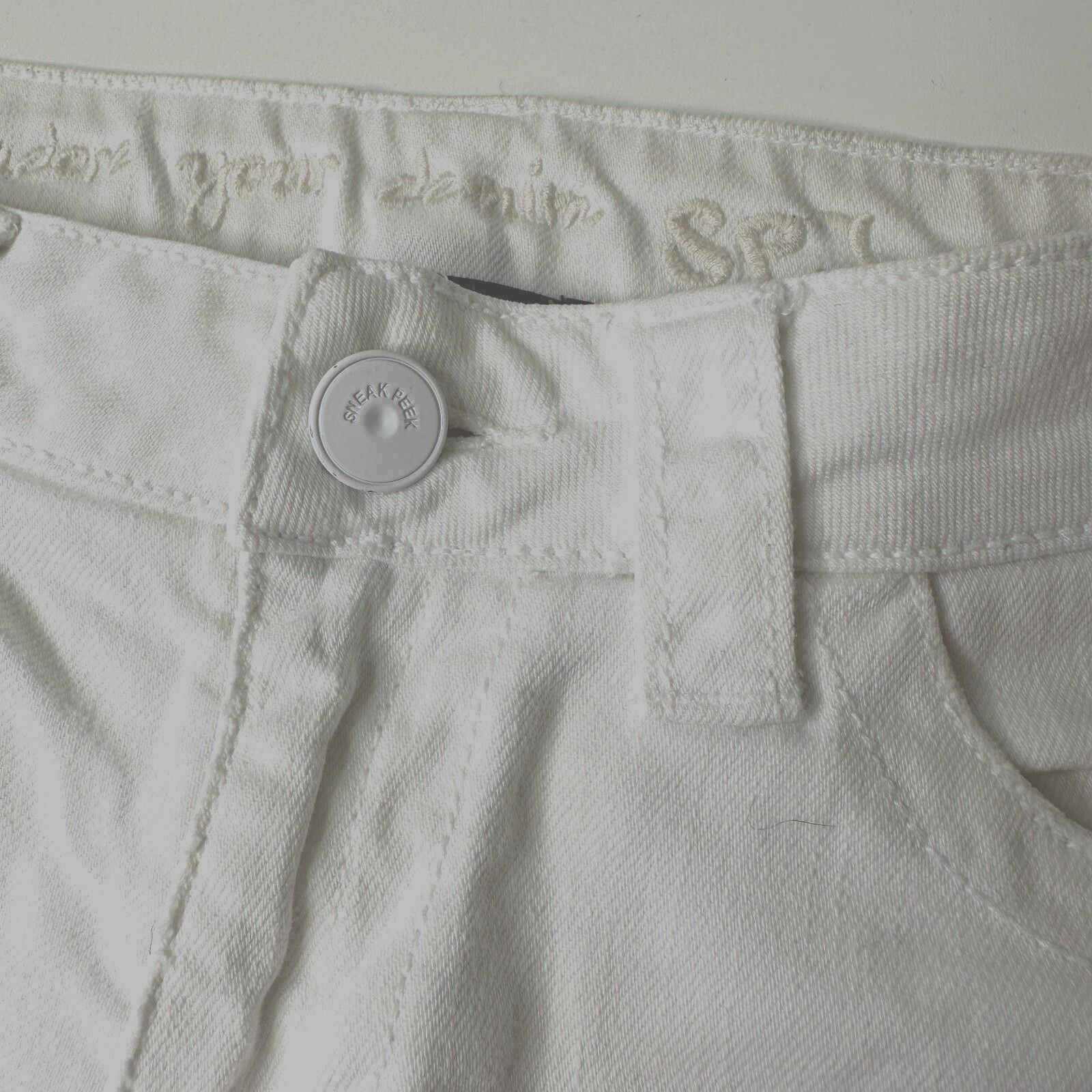 Other Adore Your Denim SPJ White Distress Denim Shorts Raw Edge Size 30" / US 8 / IT 44 - 4 Thumbnail