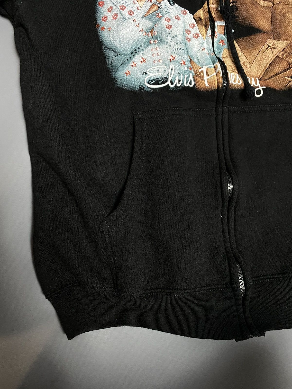 Band Tees VTG Rock@Tees Elvis Presley Full Zip Hoodie Women’s Size L Size L / US 10 / IT 46 - 7 Thumbnail