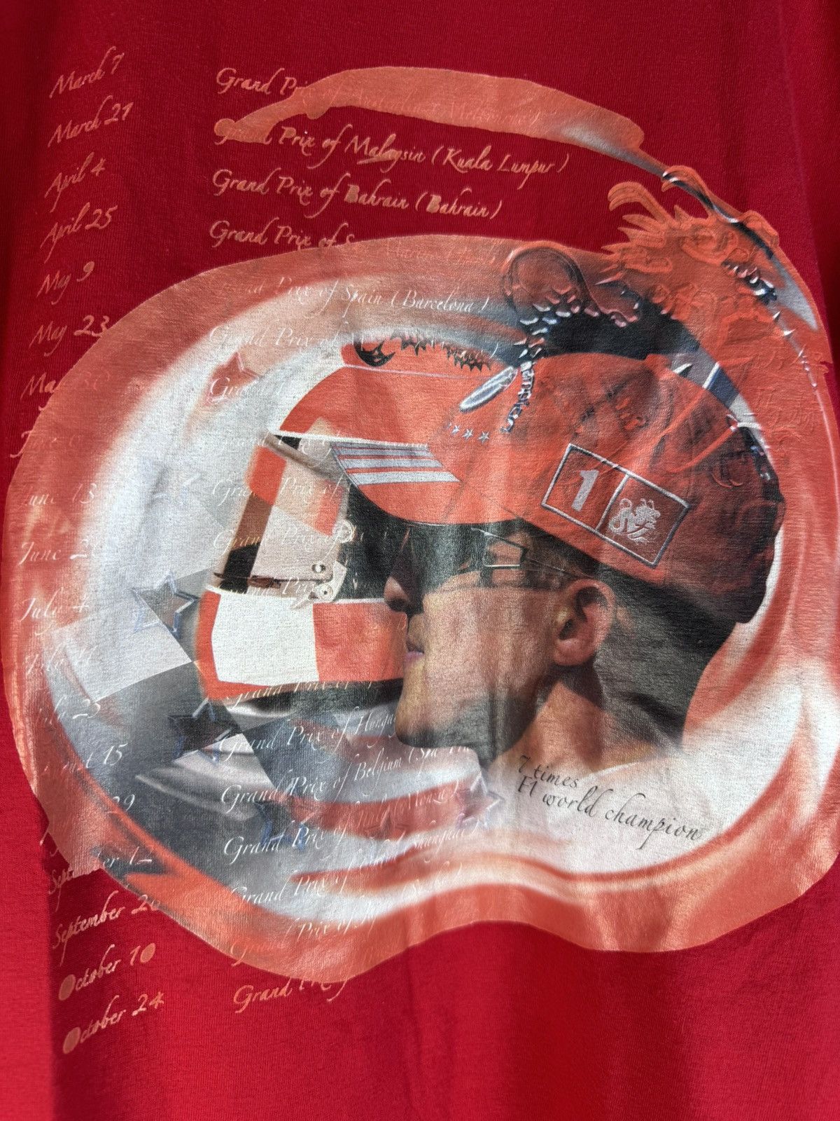 Ferrari × Formula 1 × Vintage SCHUMACHER Official Merch Graphic T-Shirt - Vintage (2001) Size US S / EU 44-46 / 1 - 4 Thumbnail
