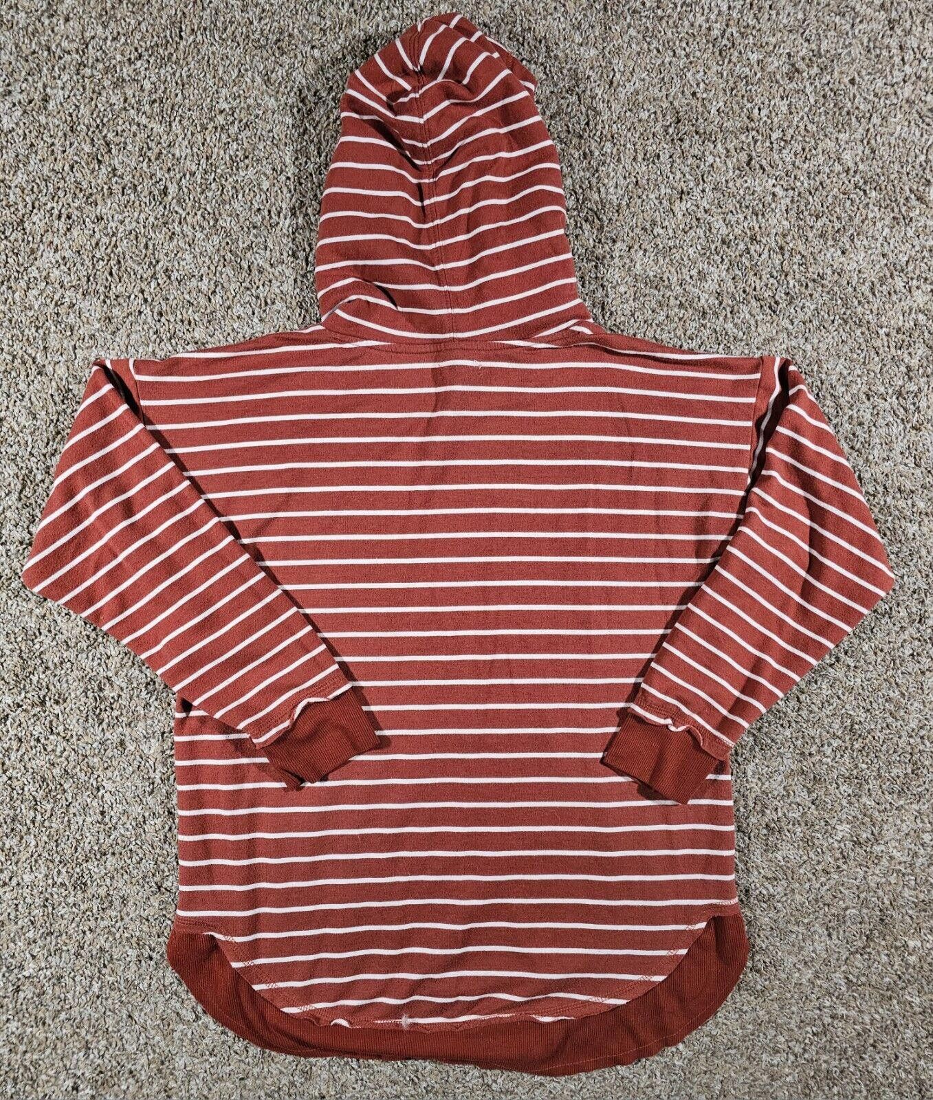 Designer Maurices red/orange striped sherpa hood hoodie Medium Size M / US 6-8 / IT 42-44 - 7 Thumbnail