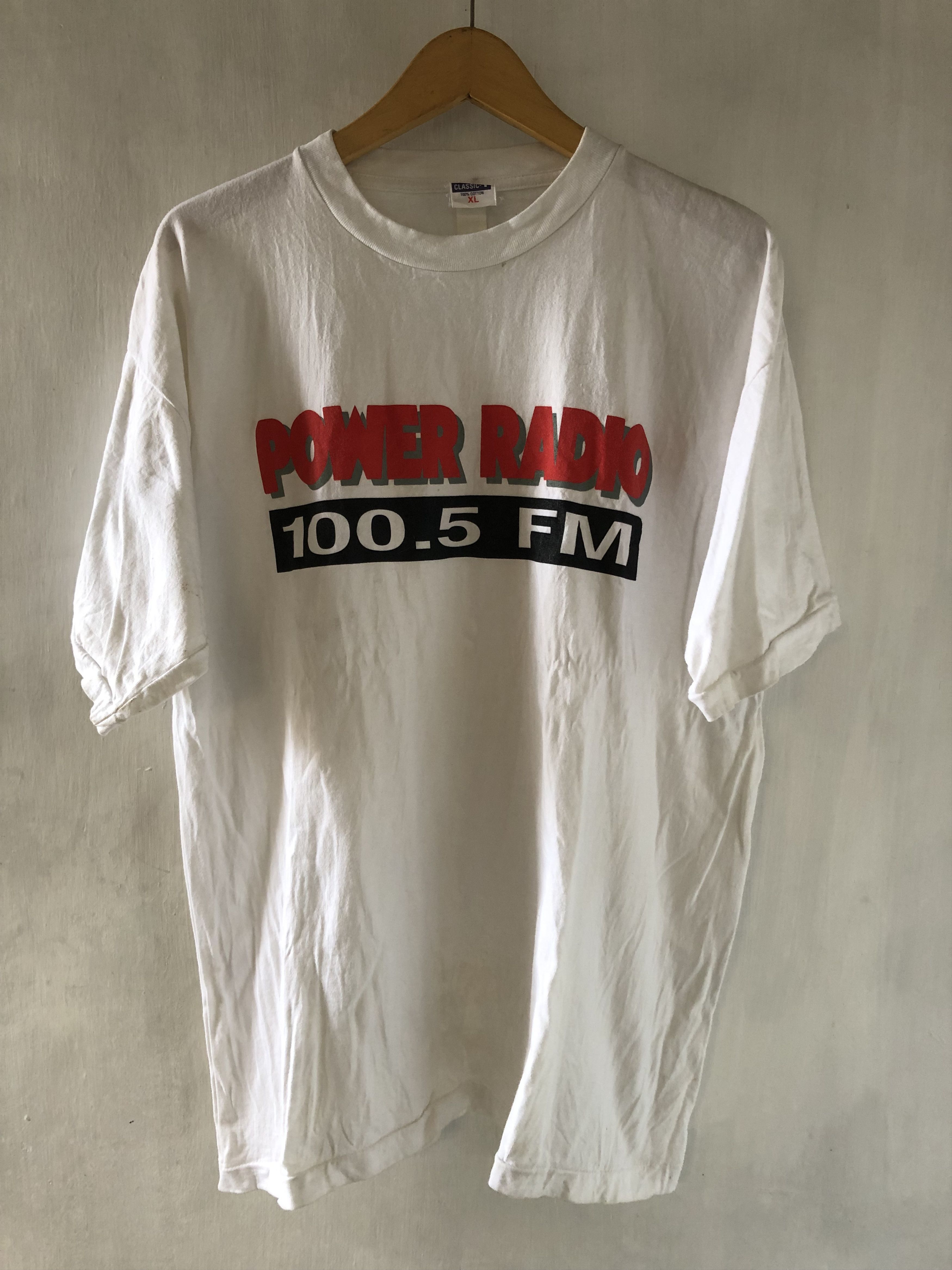 Vintage Vintage 90s Promo Tee Power Radio 100.5 FM Single Stitch Size US XL / EU 56 / 4 - 1 Thumbnail