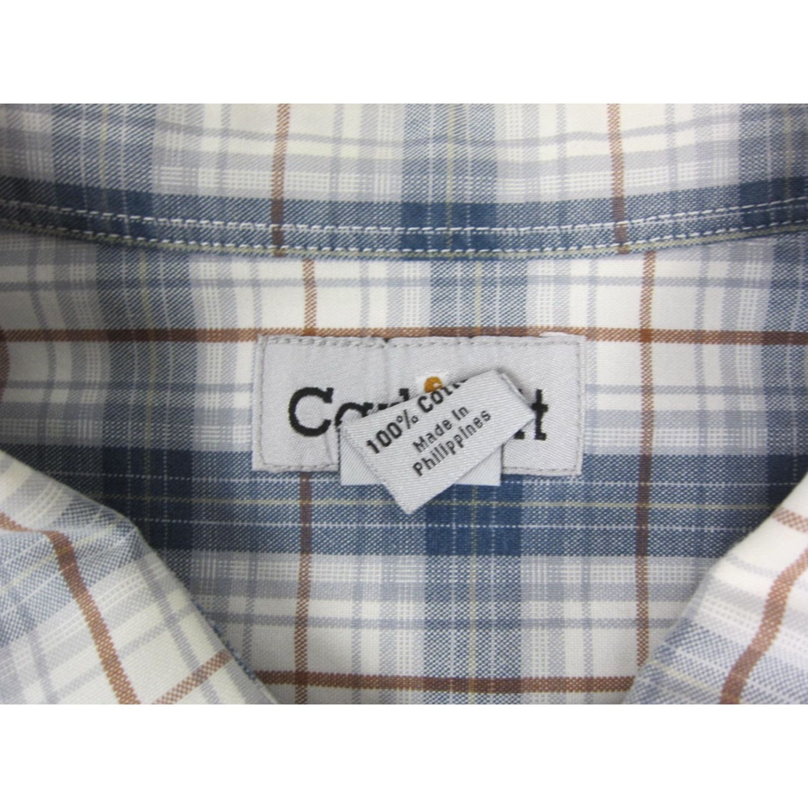 Carhartt Carhartt Shirt Mens 2XLT XXL Tall White Blue Plaid Chino Western Workwear Shirt Jacket? Size US XXL / EU 58 / 5 - 5 Thumbnail
