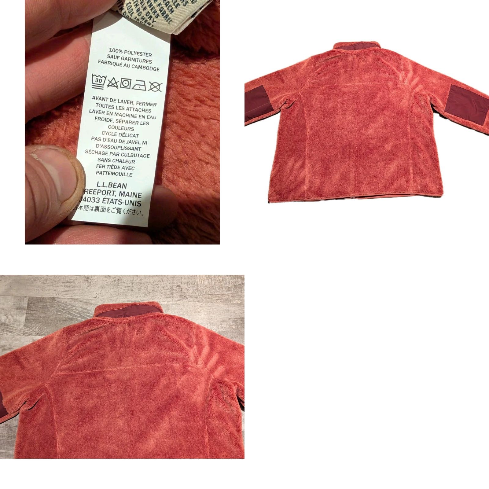 Vintage L.L. Bean Womens Hi-Pile Fleece Sherpa Jacket 2X Dark Red Zip Pockets Casual Travel EUC Ladies Regular Fit Jacket Size XXL / US 16-18 / IT 52-54 - 10 Thumbnail