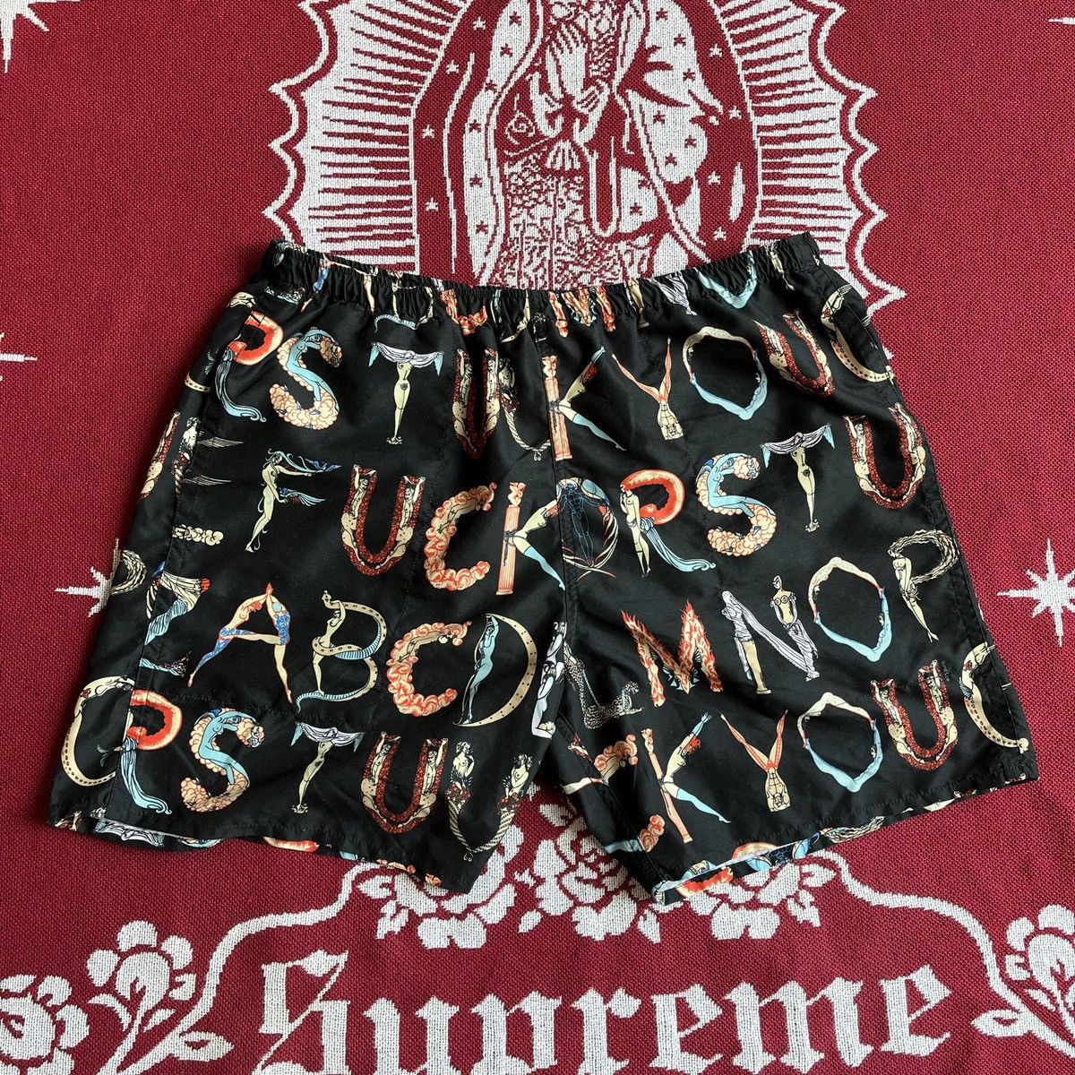Supreme Supreme Big Letter Water Short Dark Orange | Grailed