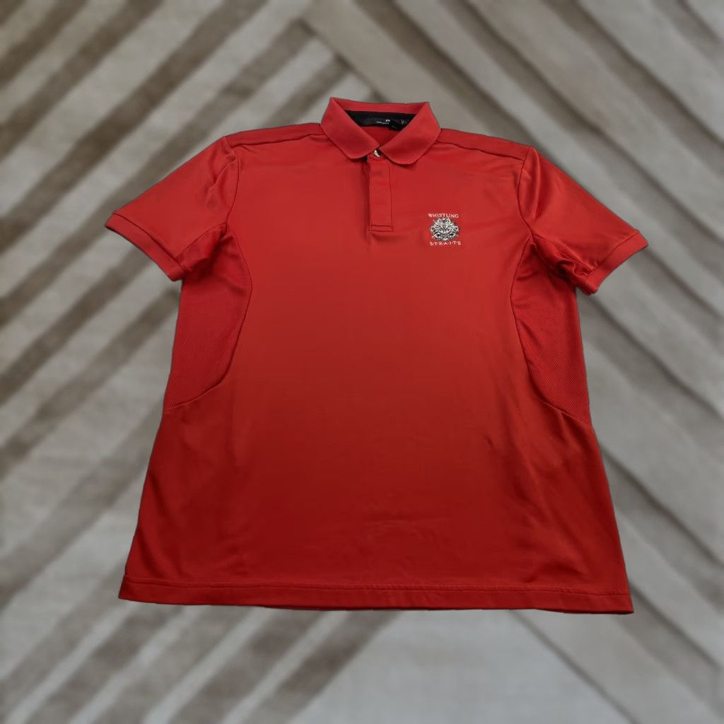 Ralph Lauren RLX Polo Golf Shirt Men Large Red Snap Button Whistling Straights RLX Polo Golf Shirt Size US L / EU 52-54 / 3 - 1 Thumbnail