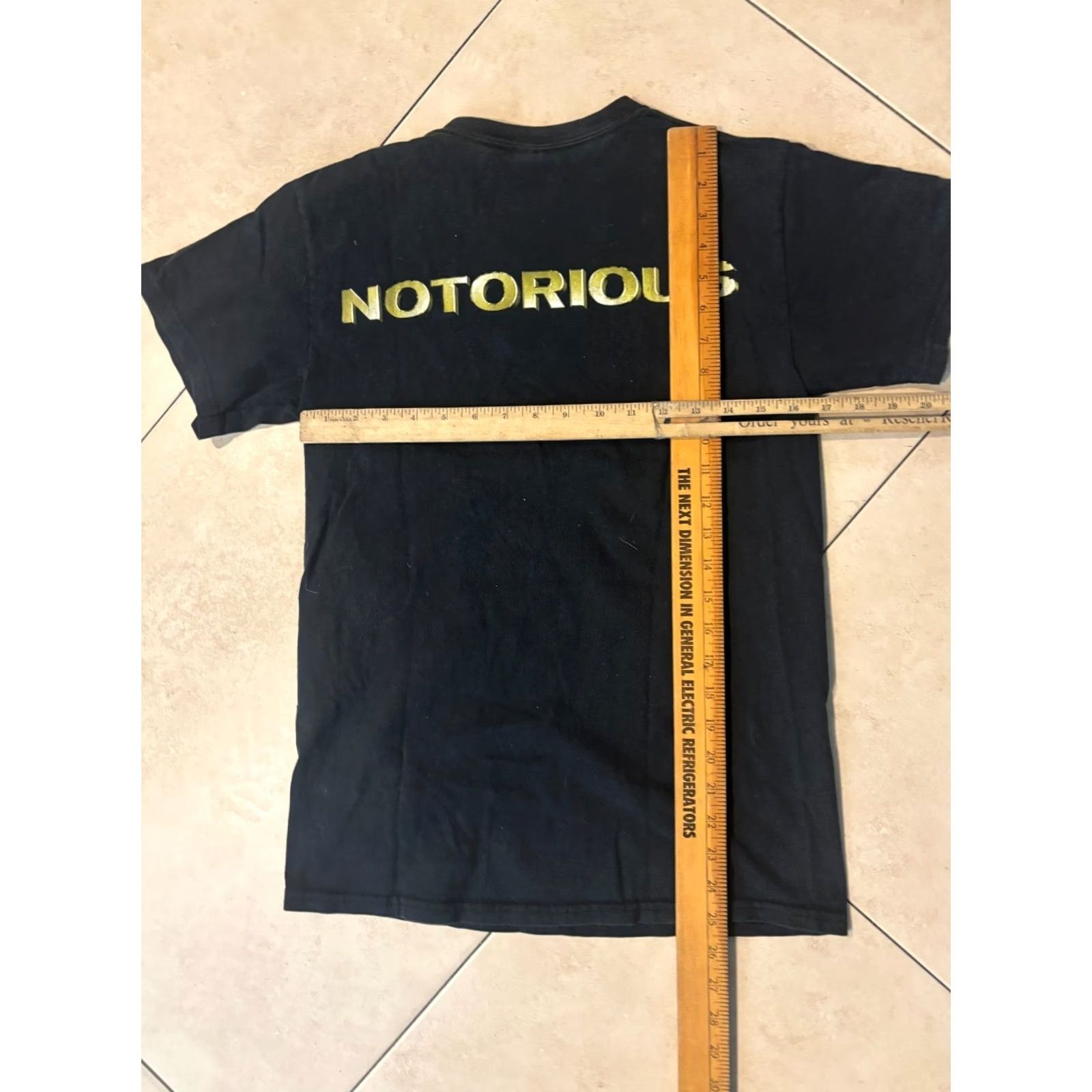 Gildan Notorious 2009 Biggie Small Movie Promo T Shirt VINTAGE Men S Black Cotton Short Sleeve Gildan Double Sided 8/10 5423 Size US S / EU 44-46 / 1 - 5 Thumbnail